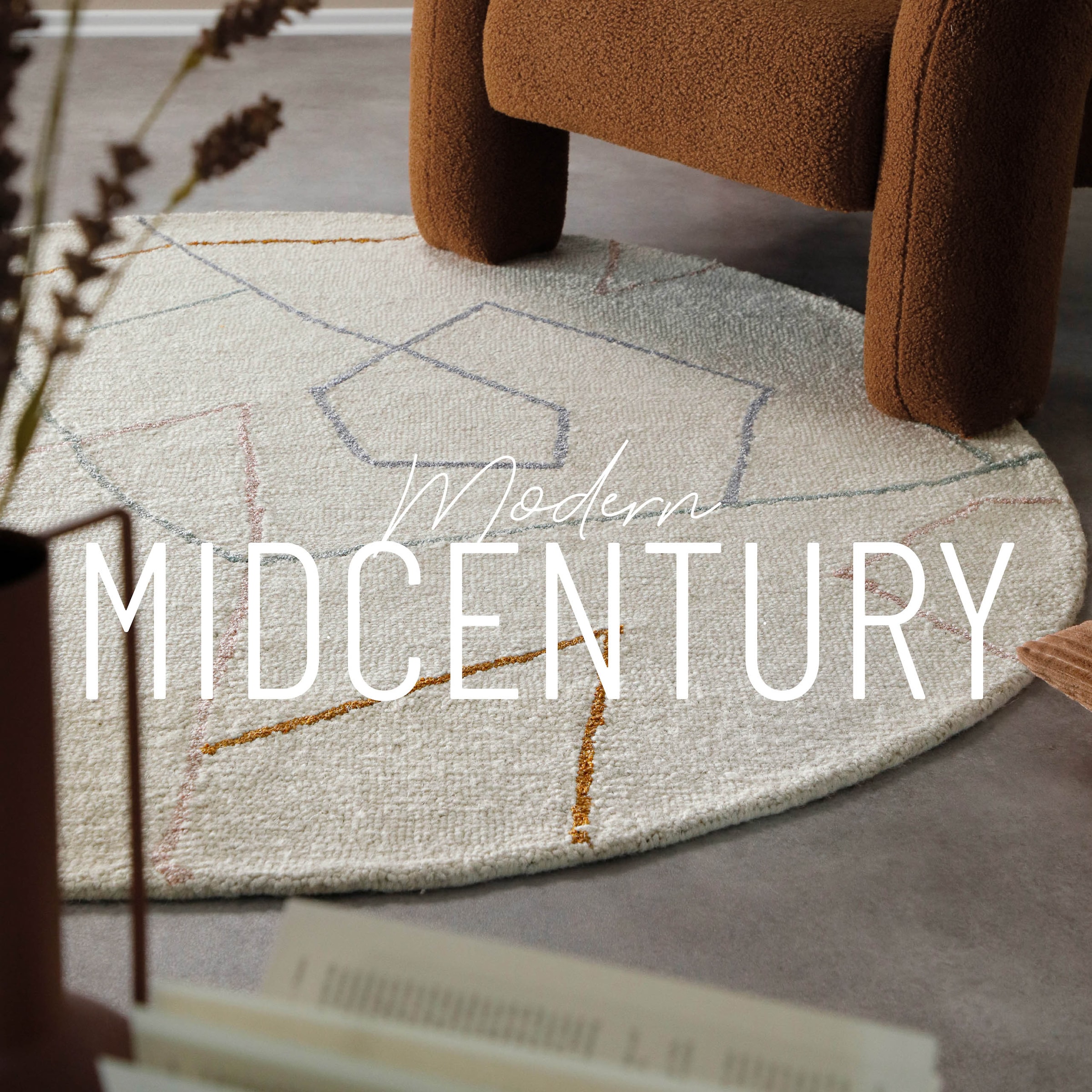 Wecon home Teppich »Nox« rund 6 mm Höhe Wollteppich, abstrakt, hochwertig, handgetuftet, robust, modern