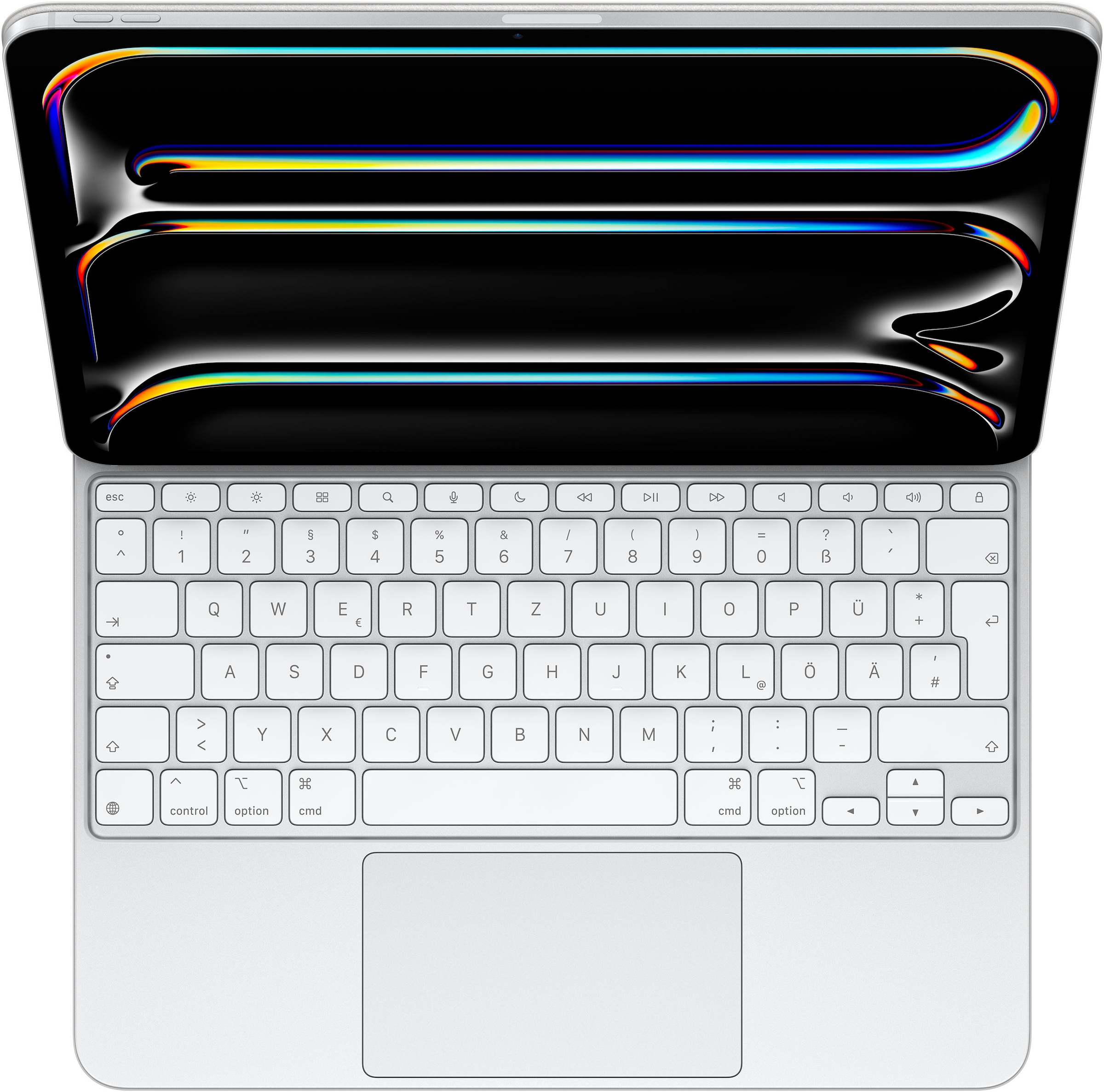 Apple Tastatur mit Touchpad »Magic Keyboard für 13" iPad Pro (M4)«, (Funktionstasten-Touchpad-USB-Anschluss)