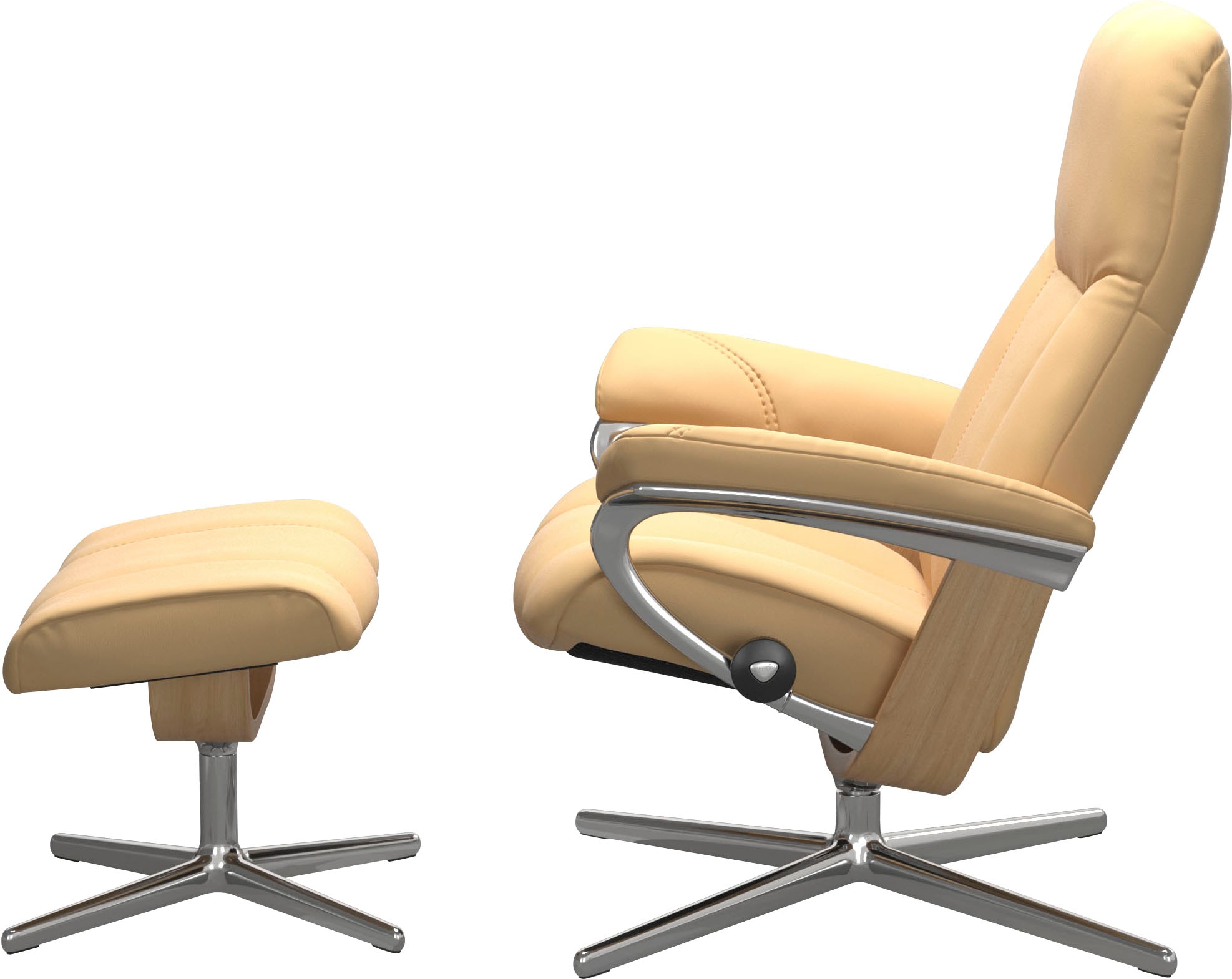 Stressless® Relaxsessel »Consul« mit Cross Base, Größe S, M & L, Holzakzent Eiche, in 2 Bezugsqualitäten lieferbar