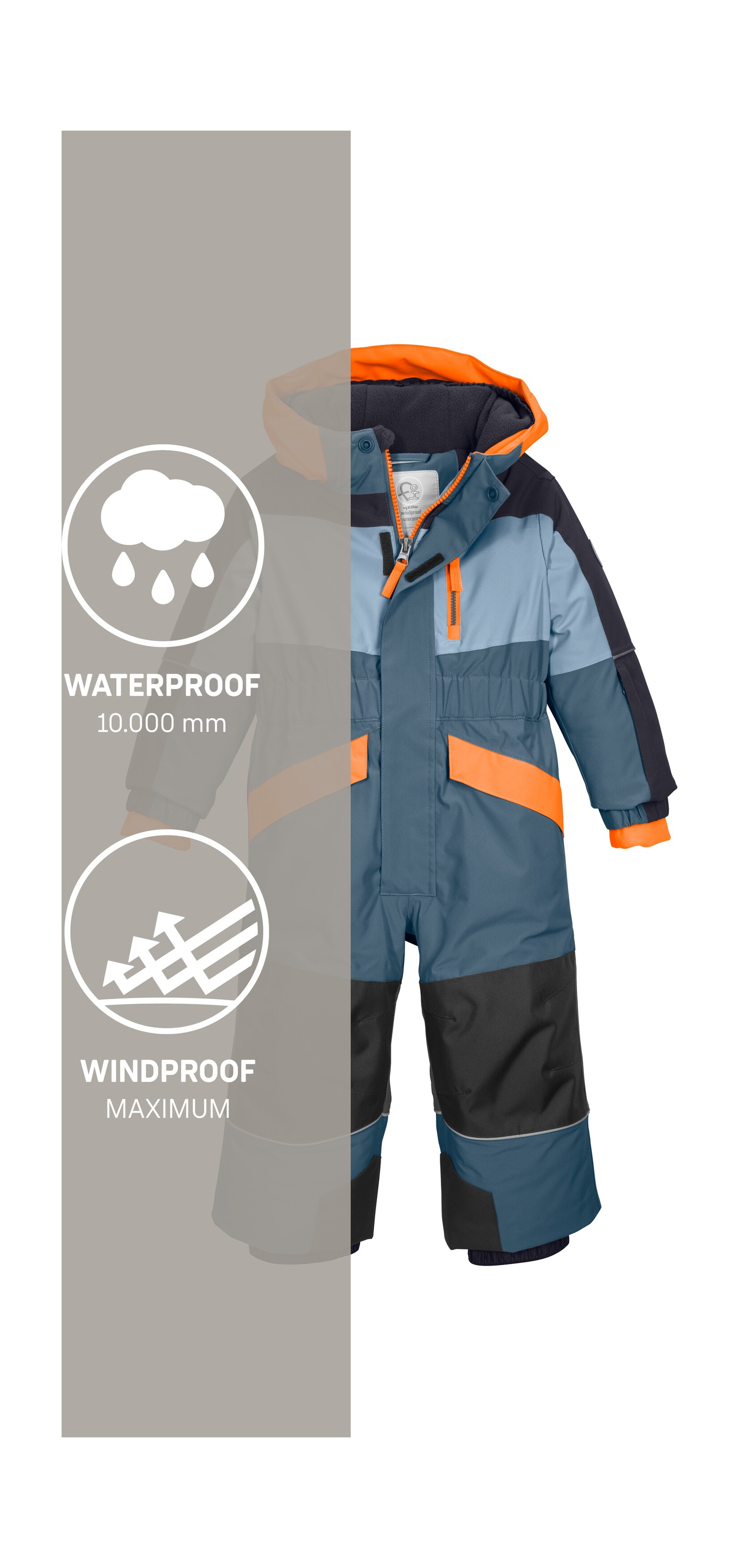 first instinct by killtec Overall »FISW 47 MNS ONPC« Warm gefütterter, wind- u. wasserdichter Schneeanzug, Grow-Up-Funktion