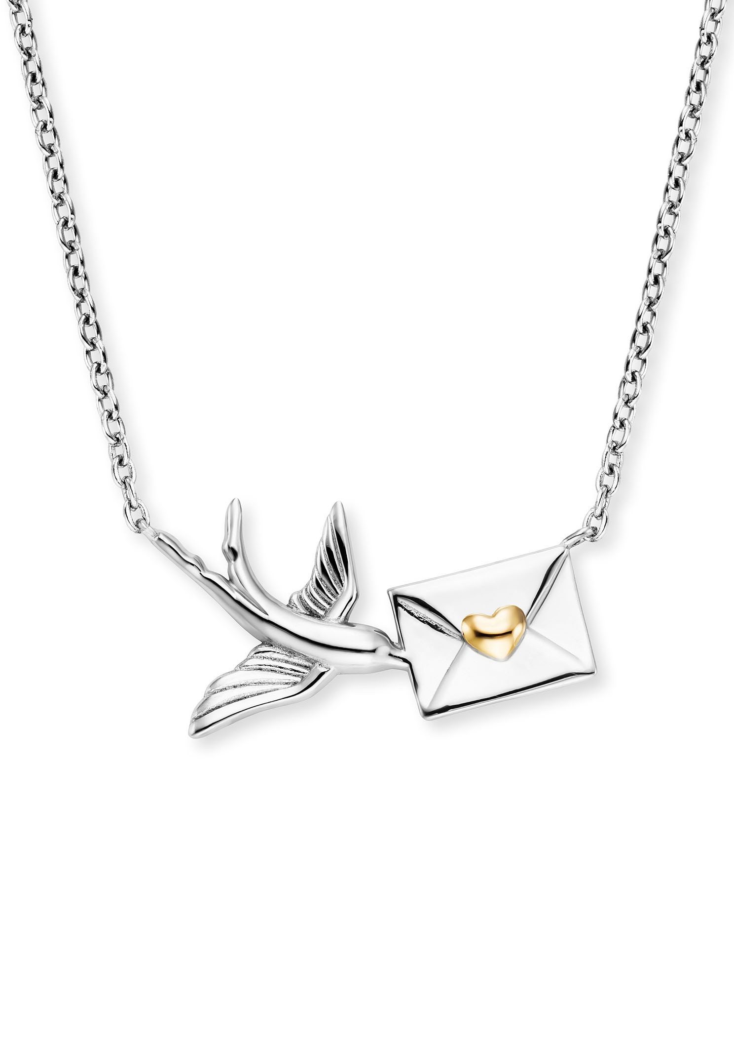 Engelsrufer Kette mit Anhänger »Schmuck Geschenk, Schwalbe und Liebespost, ERN-LETTER-BIRD-BIG«