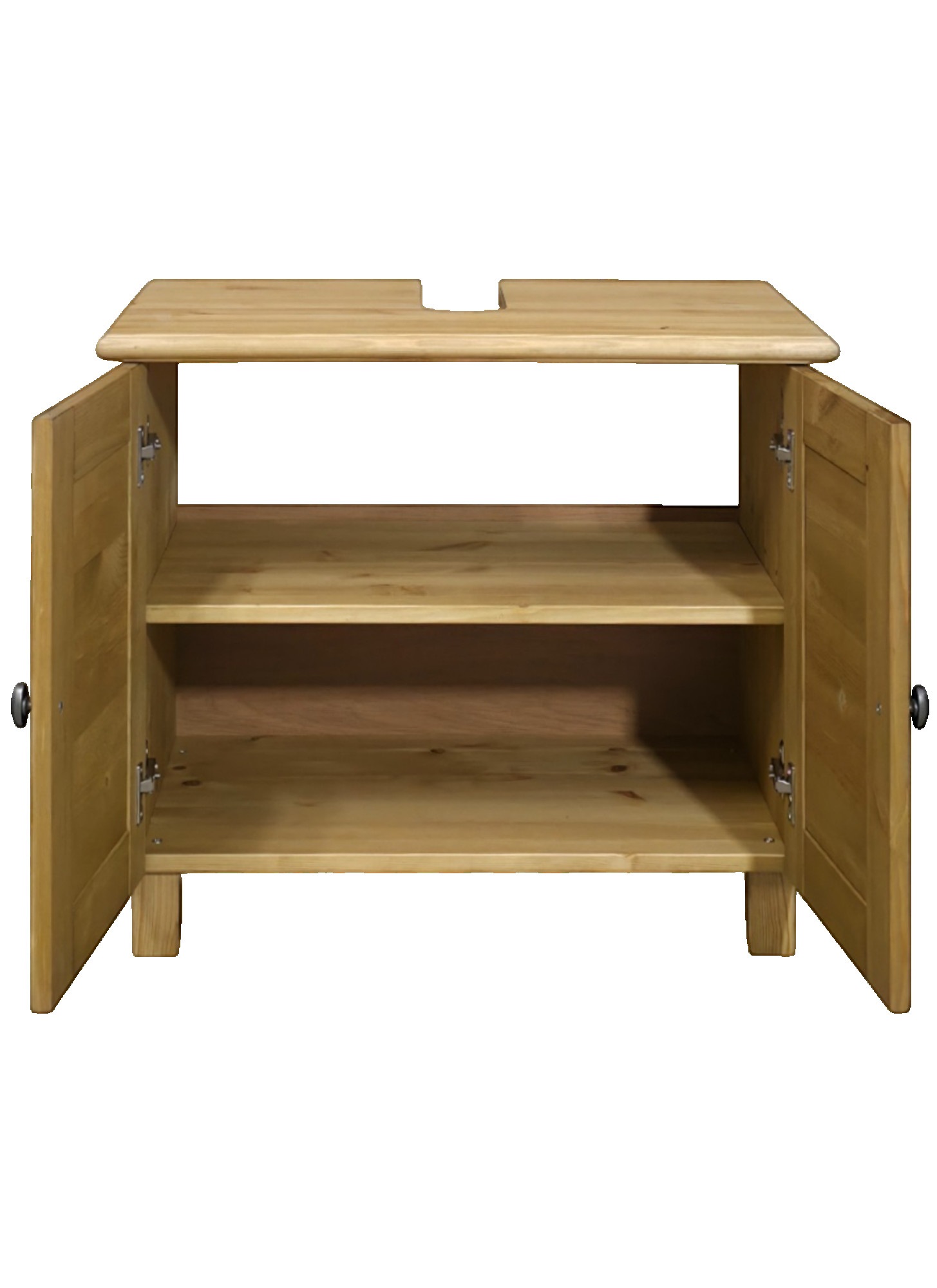 OTTO home Waschbeckenunterschrank »Rauna« aus massiver Kiefer, Breite 64 cm, Rillenoptik, made in EU