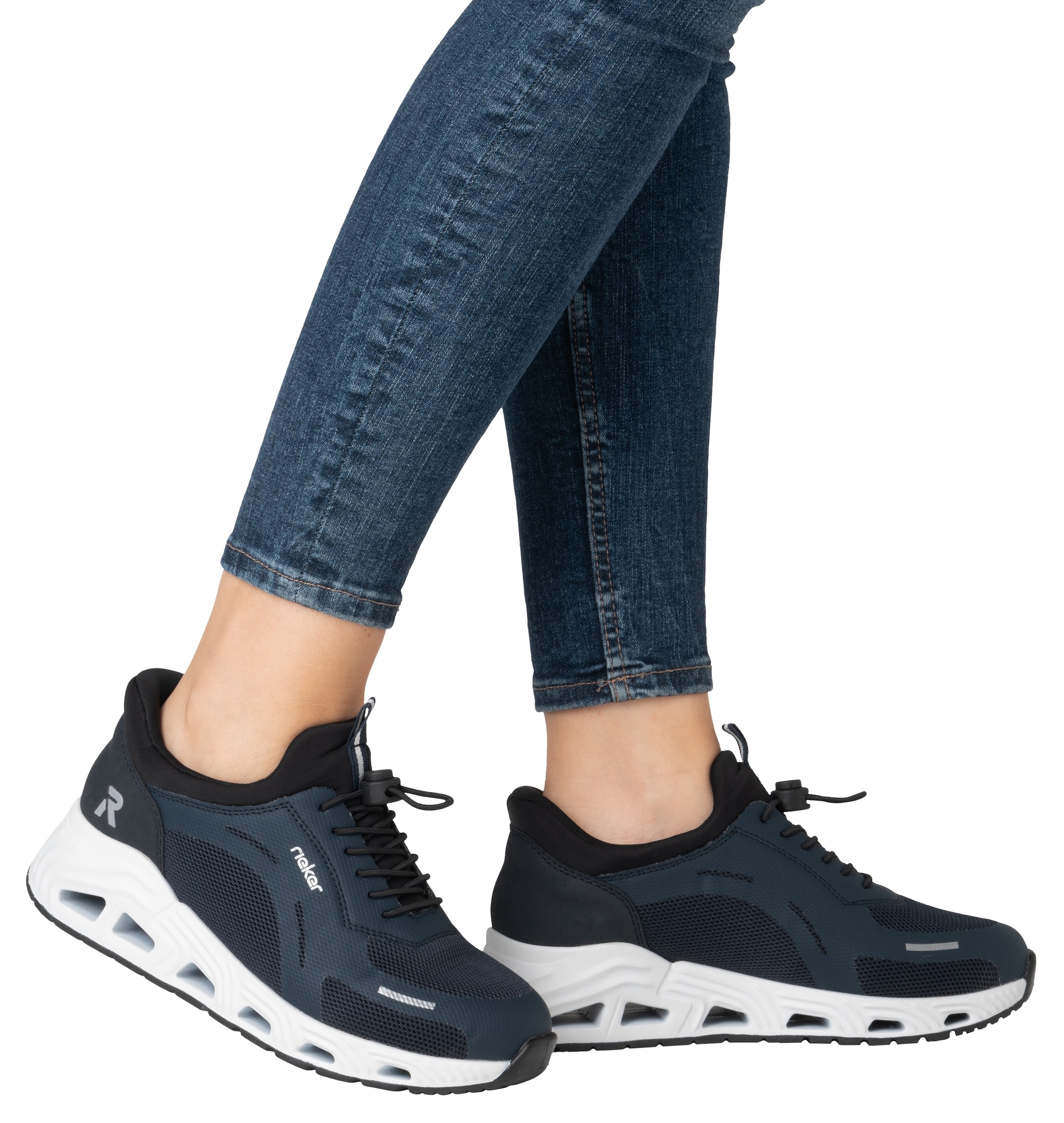 RIEKER Sport Slip-On Sneaker »Ready2GO«, Freizeitsneaker, Halbschuh, Schlupfschuh mit Schnellverschluss