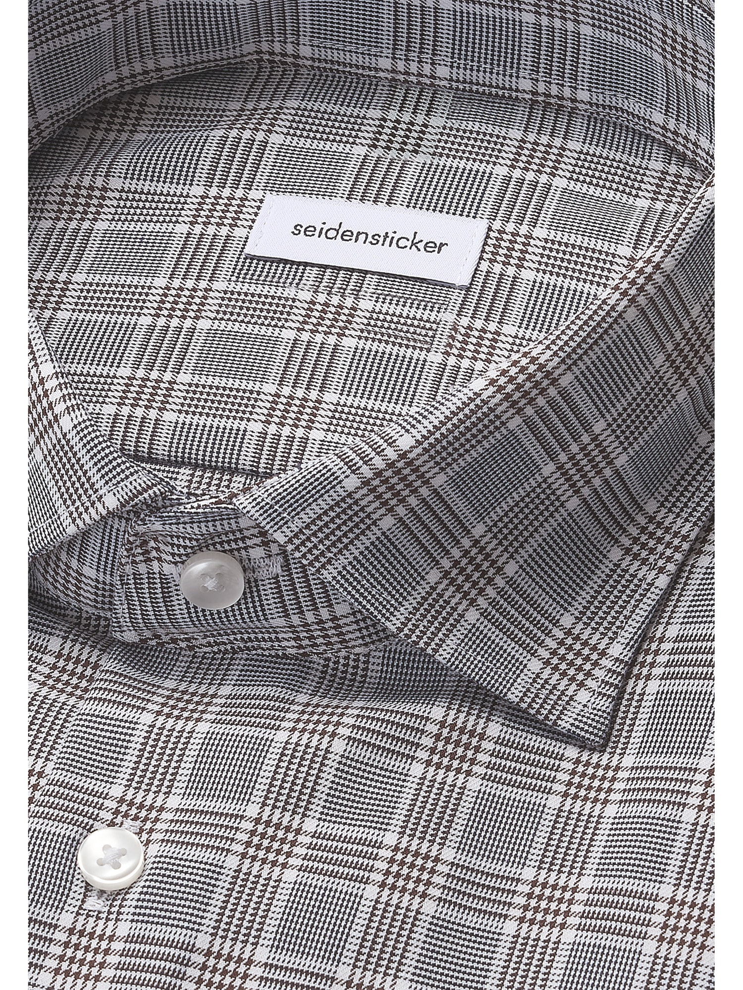 seidensticker Businesshemd »Schwarze Rose« Regular 1/1 Kentkragen Karo