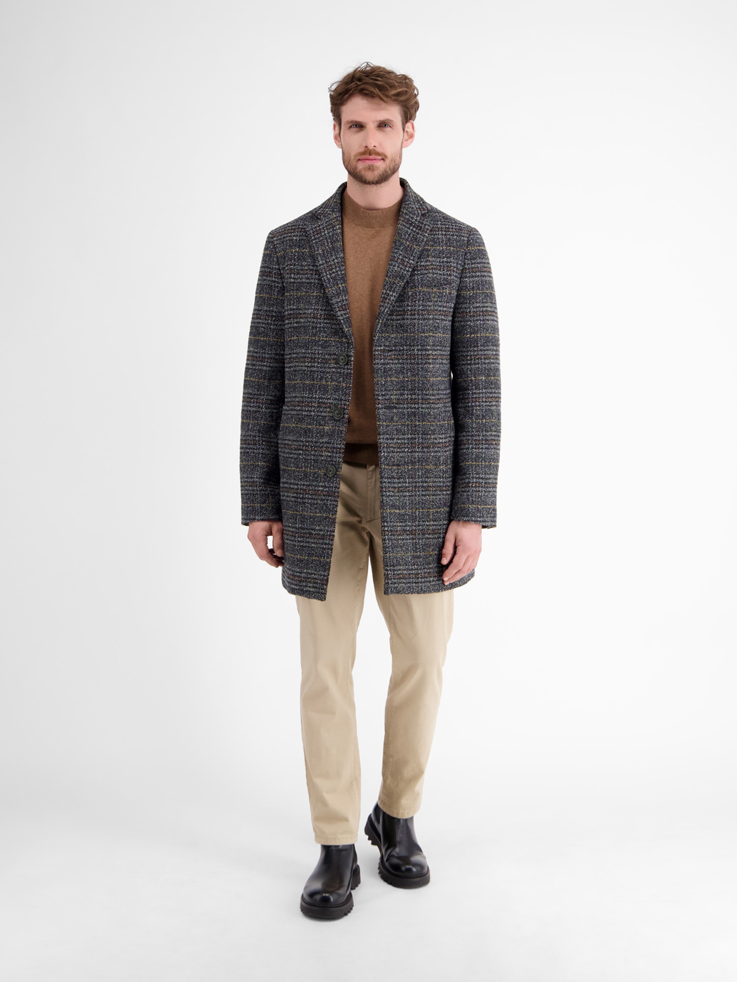 LERROS Wollmantel »LERROS Herren-Mantel, kariert«