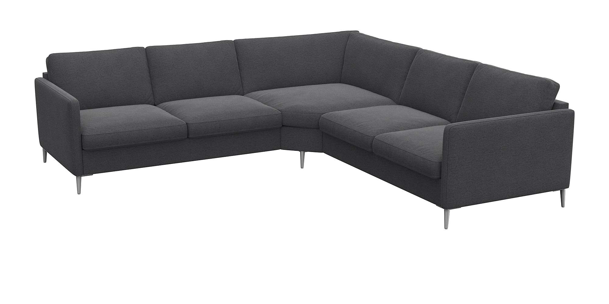 FLEXLUX Ecksofa »Fiore, gleichschenklig, bequem durch hochwertigem Sitzaufbau« schmale Armlehnen, super Sitzkomfort durch Kaltschaum, Füße Alu