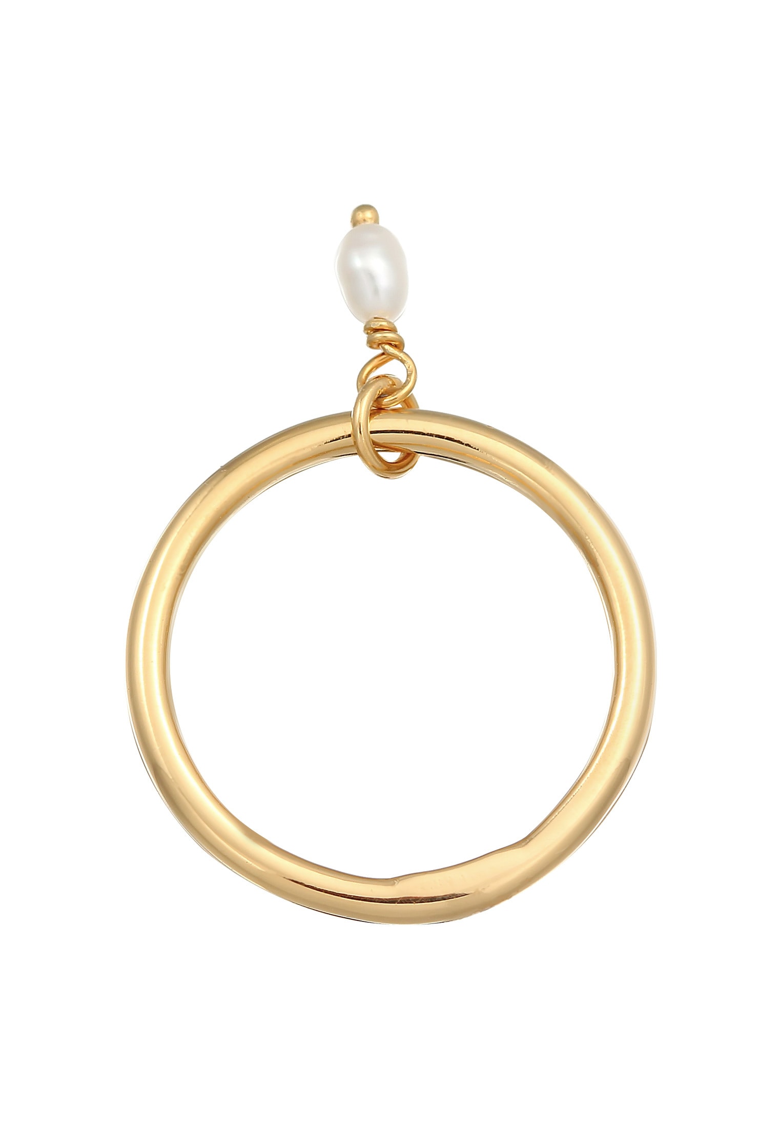 Elli Perlenring »Ring Bandring Stapelring Perle Basic 925 Ring«