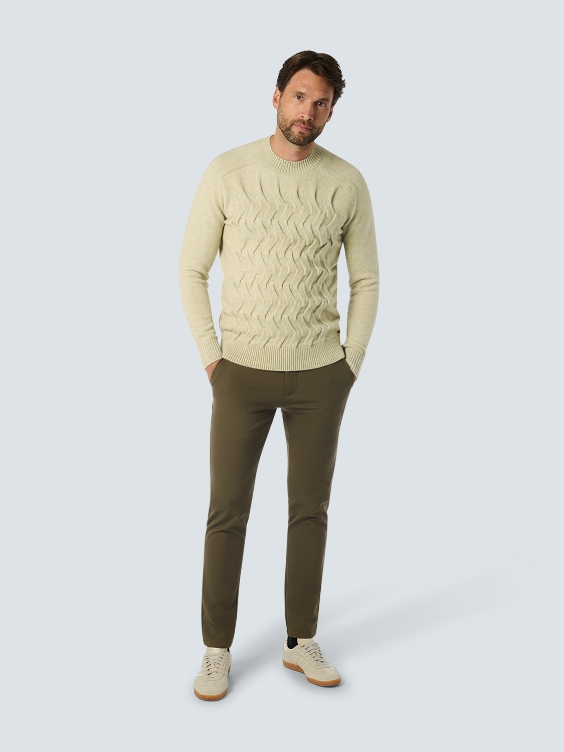 NO EXCESS Strickpullover, mit Flecht-Struktur