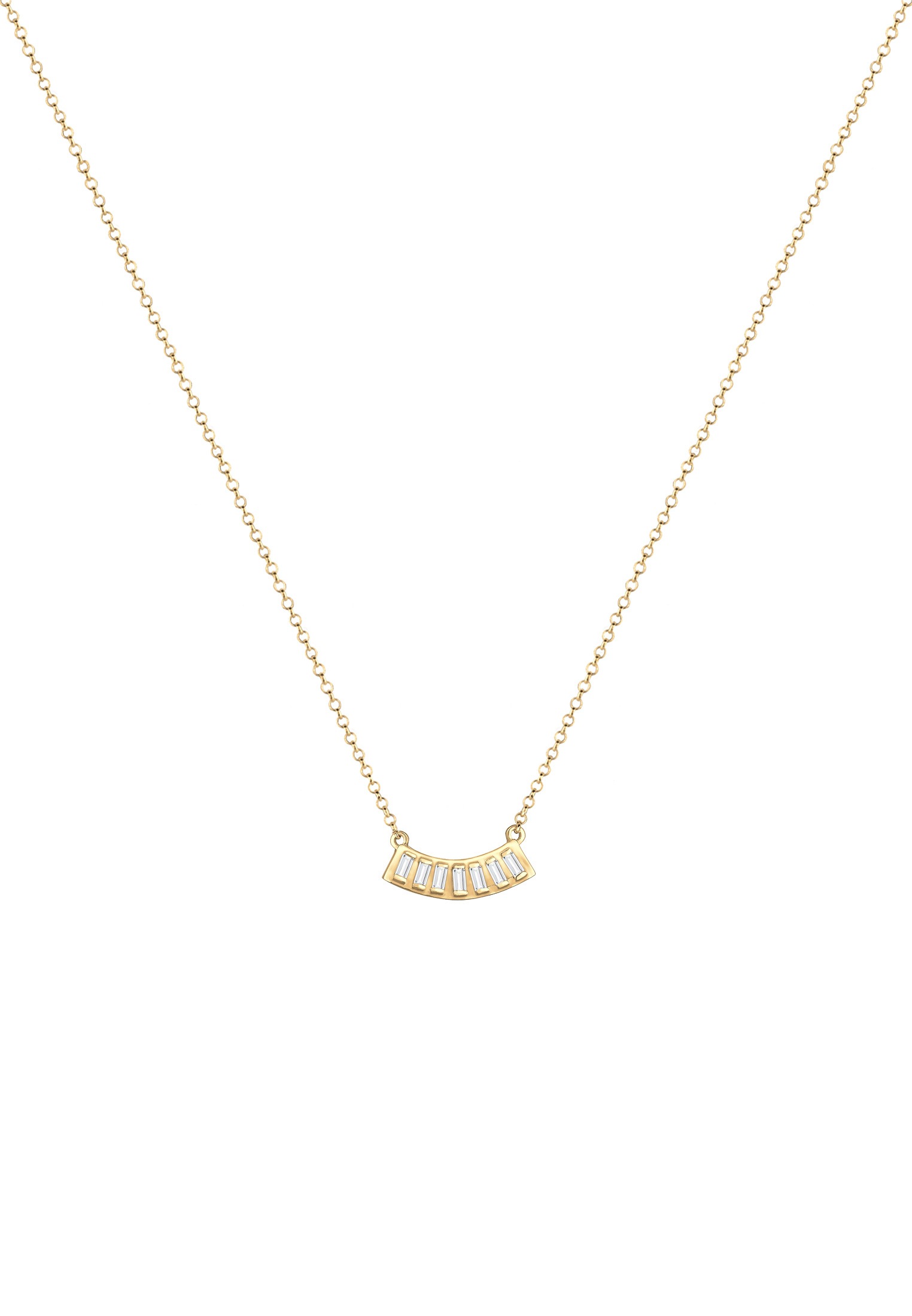 Elli Premium Silberkette »Halskette Layer Rechteck Geo Topas Edelstein 925er Silber«