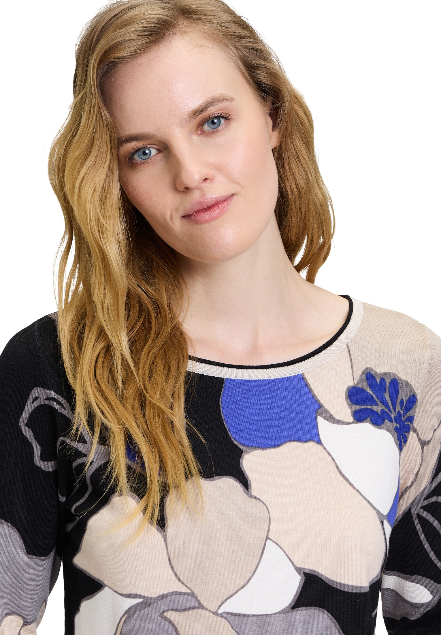 Betty Barclay Rundhalspullover »Feinstrickpullover mit Blumenprint«