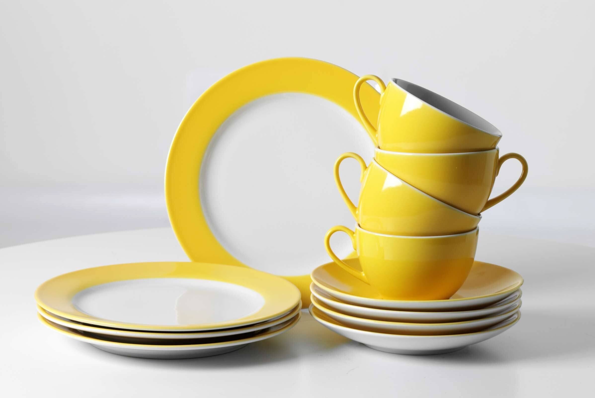 Ritzenhoff & Breker Suppenteller »Suppenteller Doppio ø 22 cm 6er Set bunt« Spülmaschinenfest, Mikrowellensicher