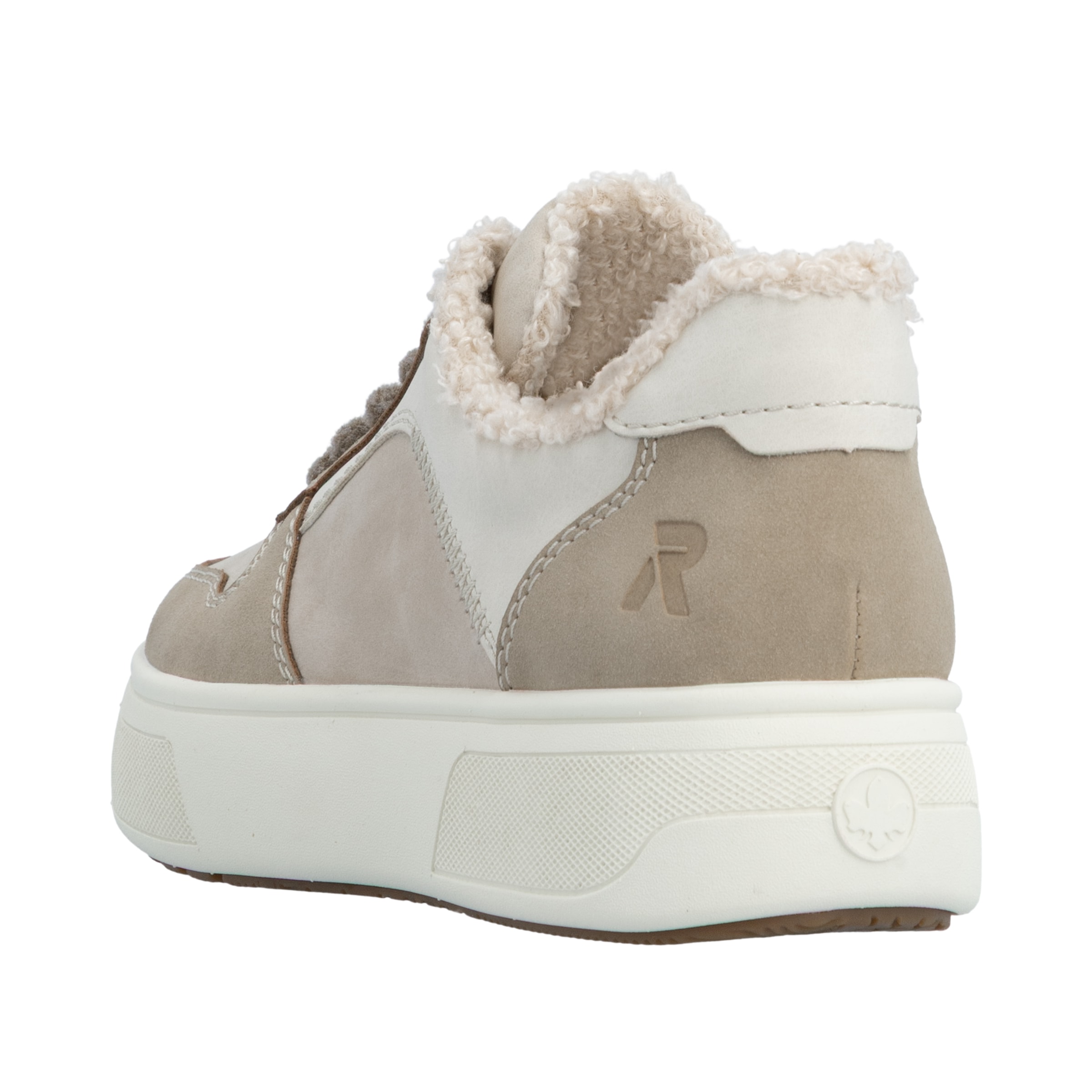 Rieker Plateausneaker  Retro-Sneaker, Schnürschuh, Halbschuh mit Teddyfutter