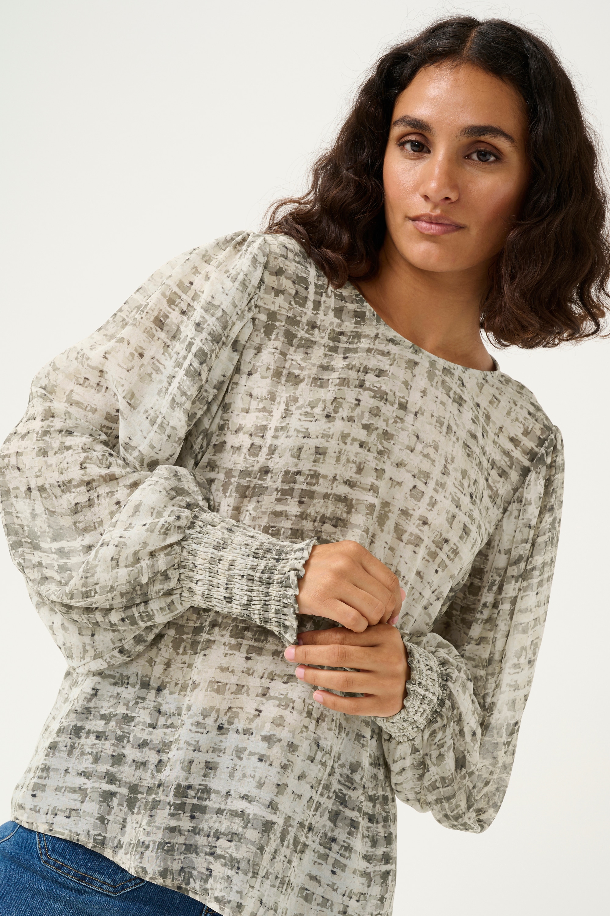 KAFFE Langarmbluse »Langarm-Bluse KAtrinike«