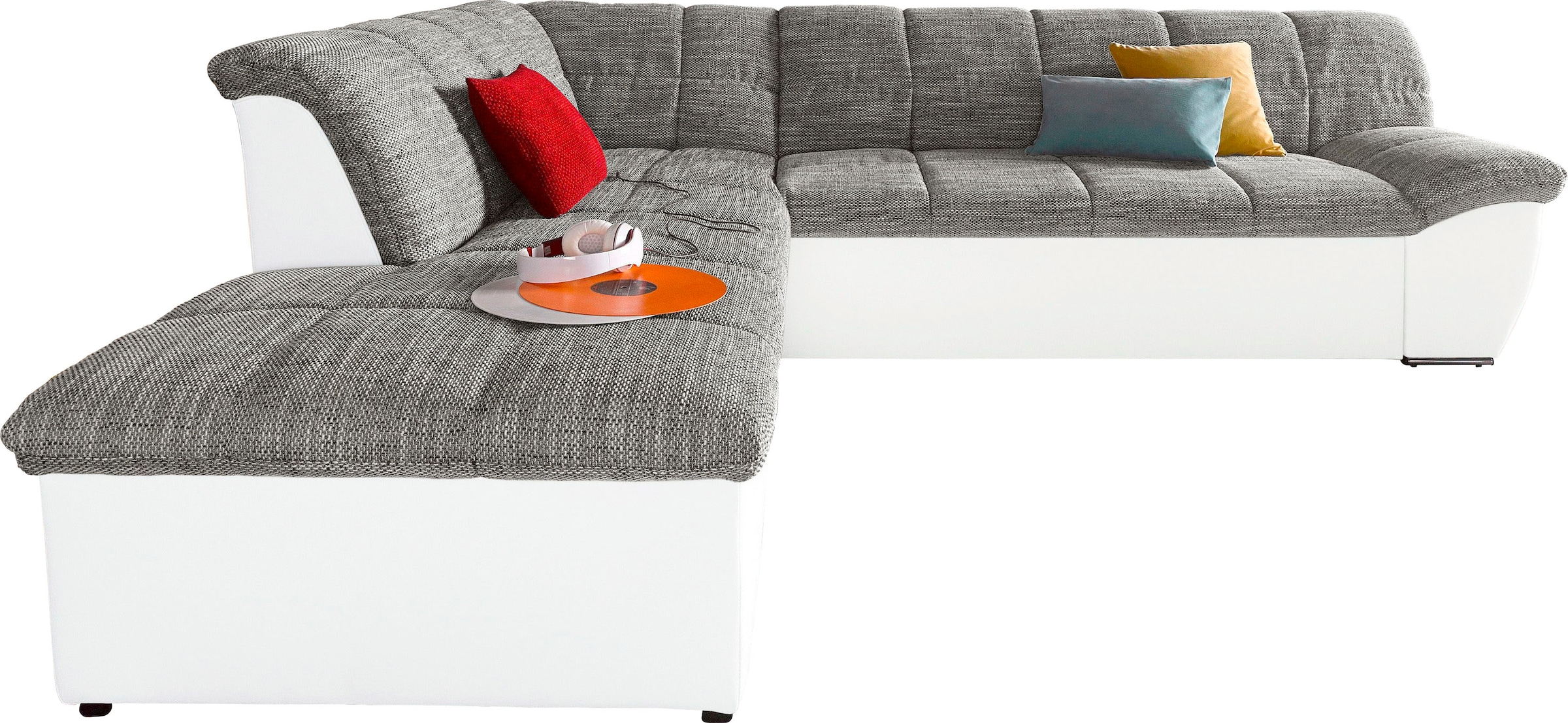 DOMO collection Ecksofa »Splash, aktuelle Sitz- und Rückensteppung, Materialmix, L-Form« wahlweise mit Bettfunktion