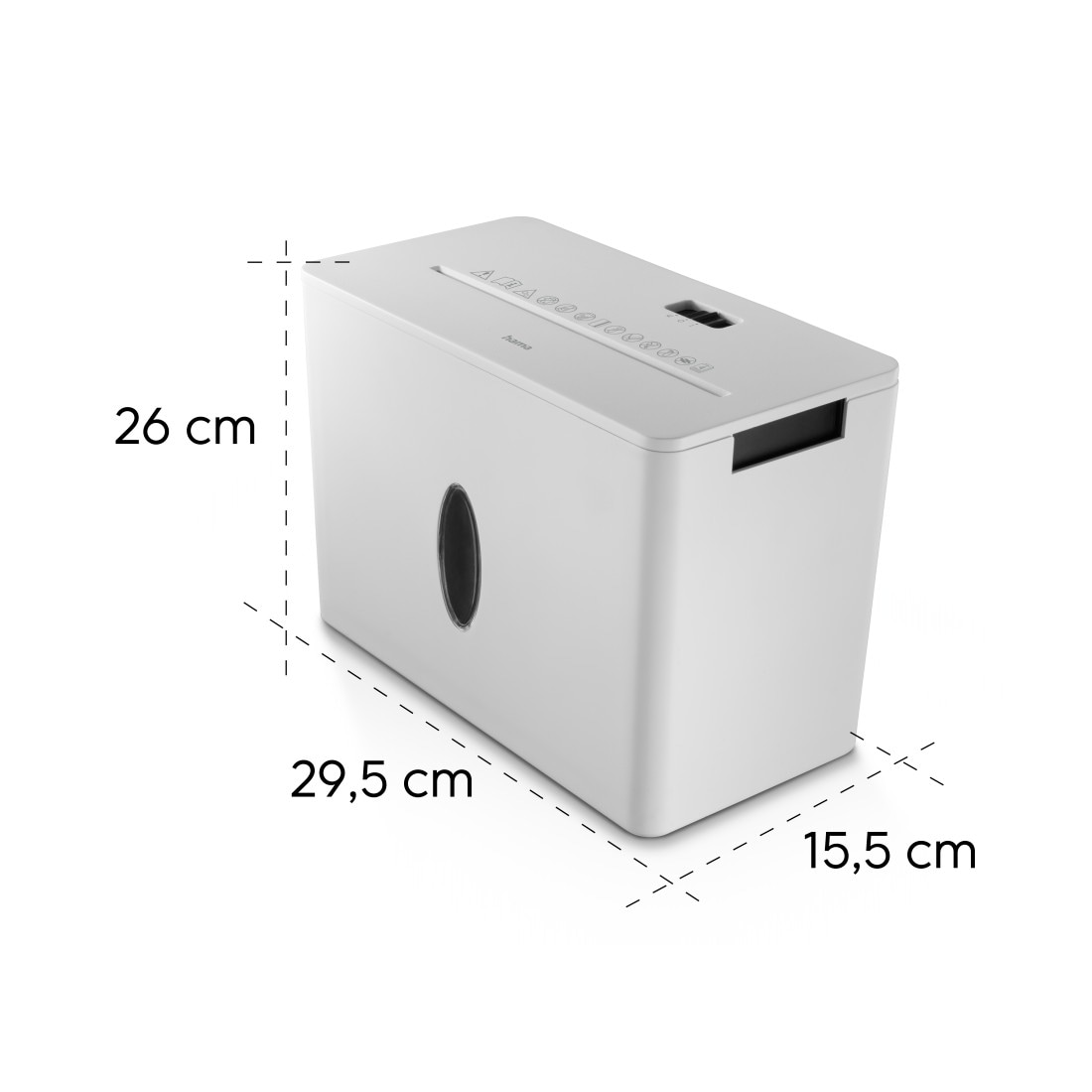 Hama Aktenvernichter »Aktenvernichter Partikelschnitt (Papier + Plastik, Korb, 4 Blatt, P4)« Mit Papierkorb, 4 x 33 mm Schnitzel, Automatik, Rücklauf