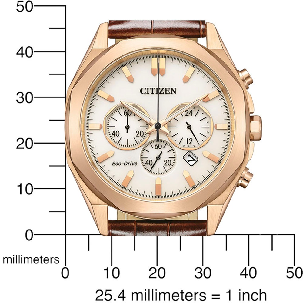 Citizen Chronograph, Armbanduhr, Herrenuhr, Solar, Stoppfunktion, Lederarmband