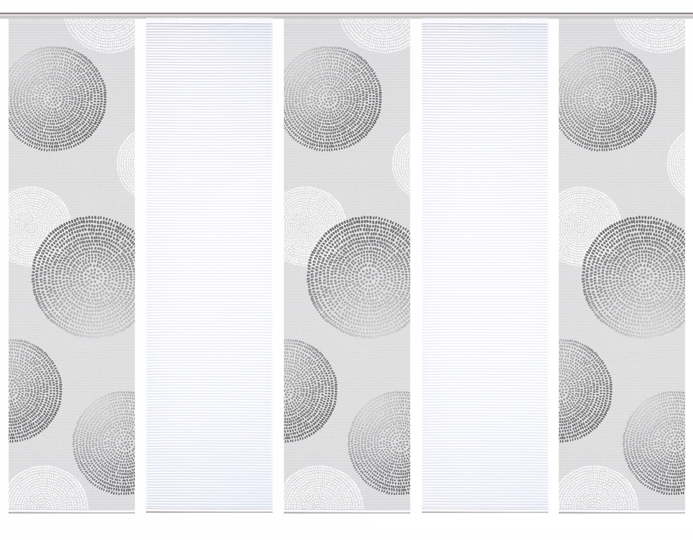 HOME in green Schiebegardine »GINNO« Paneelwagen 5 Stk. tlg. SET DIGITALDRUCK,BAMBUSOPTIK RECYCELT