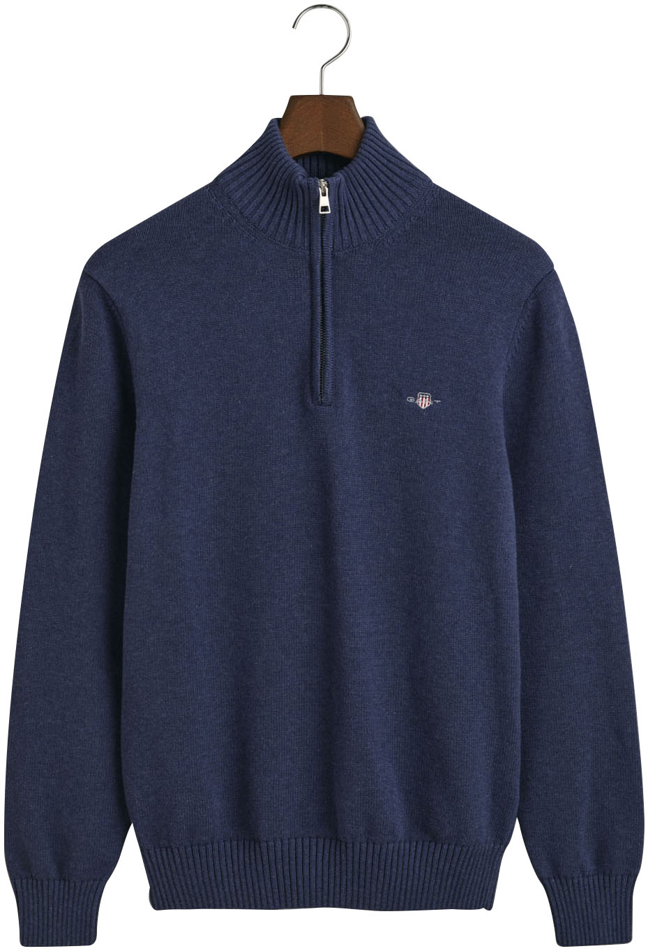Troyer »CASUAL COTTON HALFZIP«, mit grafischer Logostickerei auf der Brust