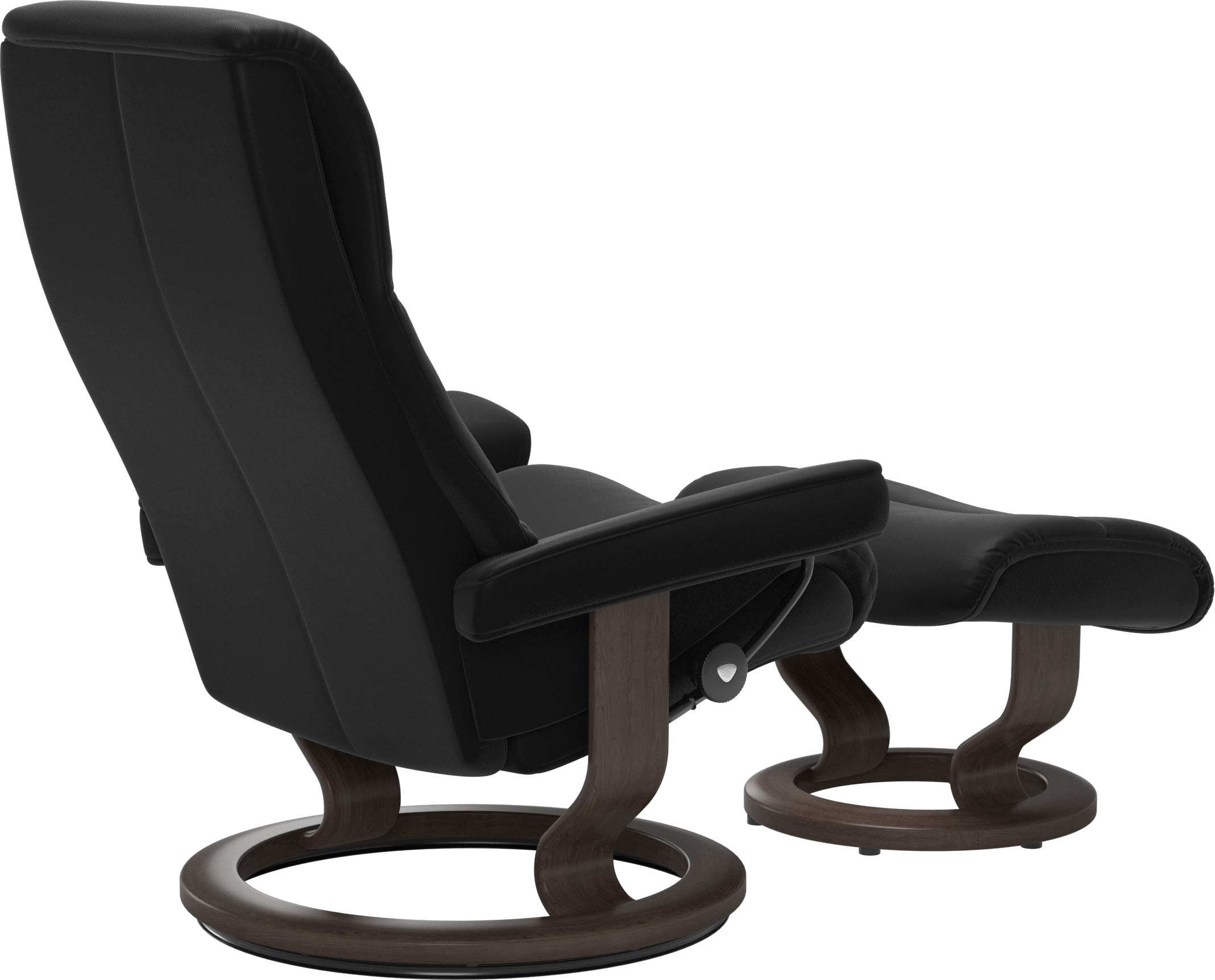 Stressless® Relaxsessel »View«, (Set, Relaxsessel mit Hocker), mit Classic Base, Größe M,Gestell Wenge