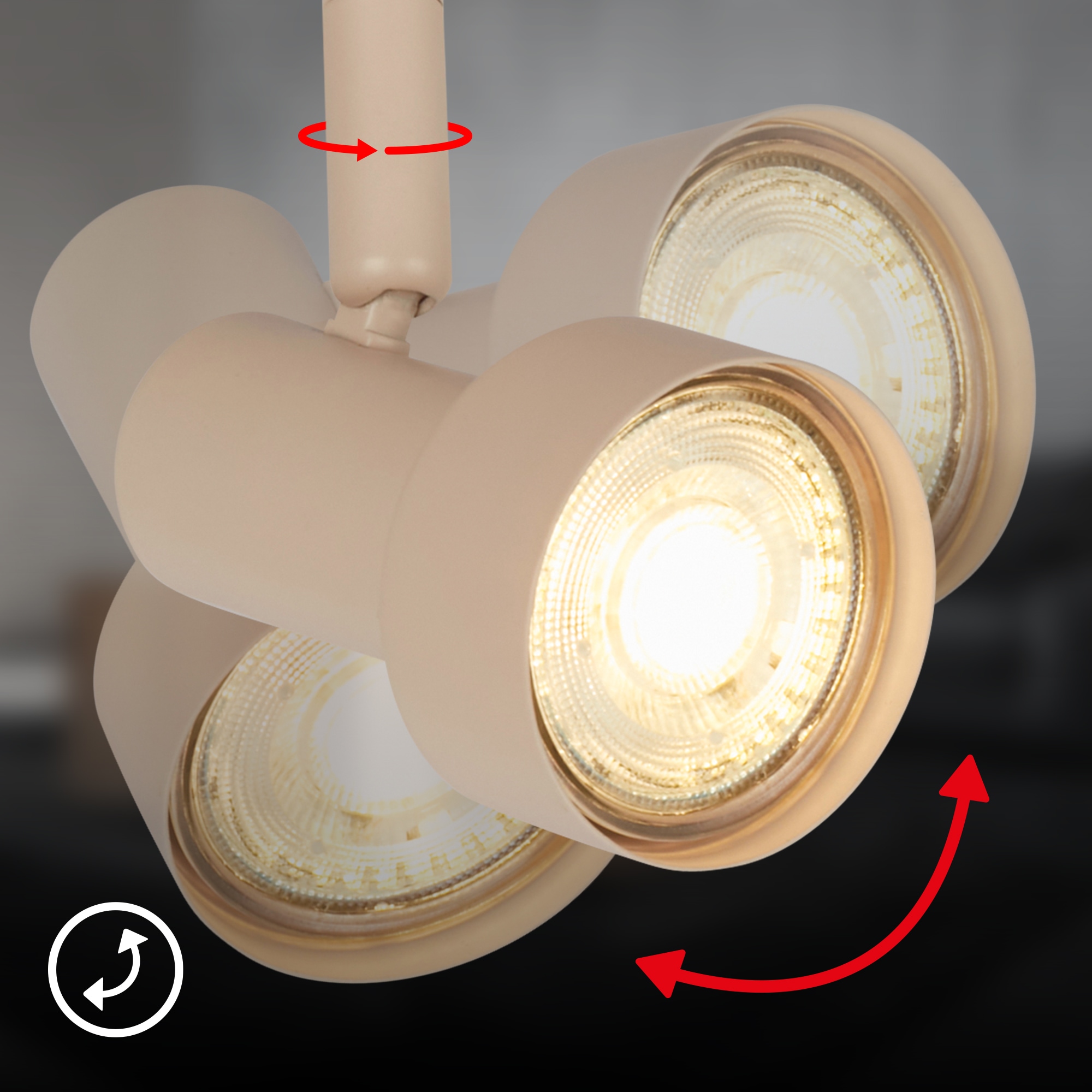 Briloner Leuchten LED Deckenspots »TAPP« GU10 1 Stk. 27,5x12,5 cm, Wohnzimmer, Schlafzimmer, Flur, Büro