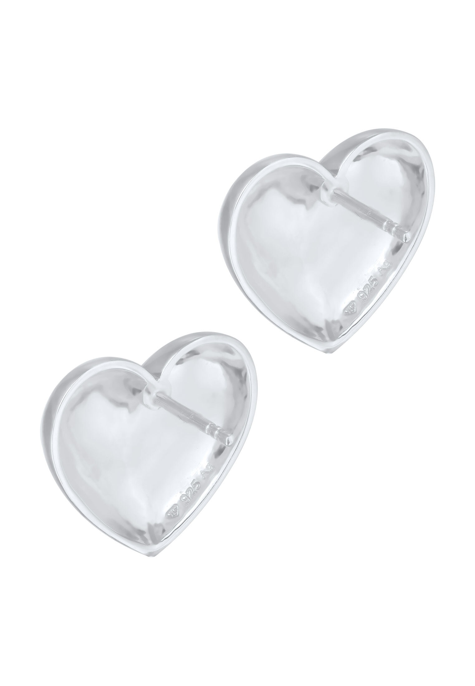 Elli Paar Ohrstecker »Ohrringe Herz Statement 925 Sterling Silber Ohrstecker«