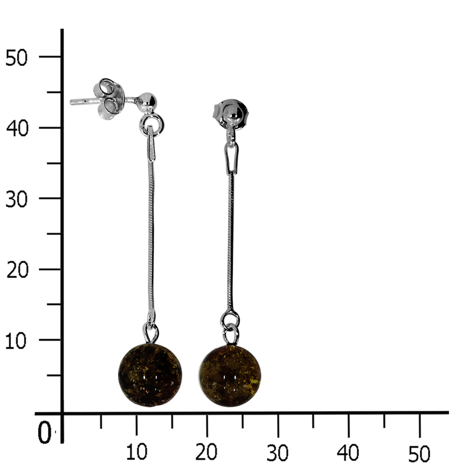 OSTSEE-SCHMUCK Paar Ohrhänger »- Klassisch 9 mm - Silber 925/000 - Bernstein«
