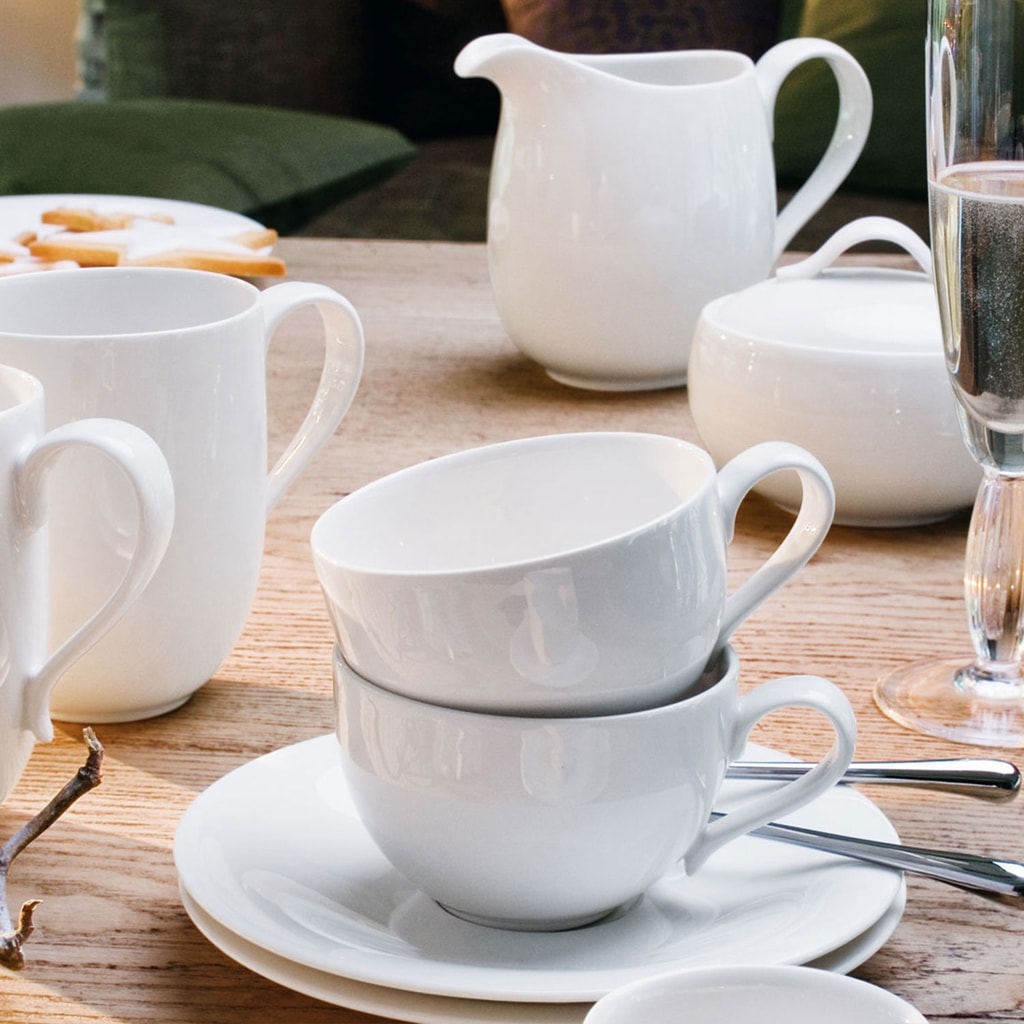 Villeroy & Boch Tasse »Kaffeetassen New Cottage Basic 150 ml 6er Set weiß«