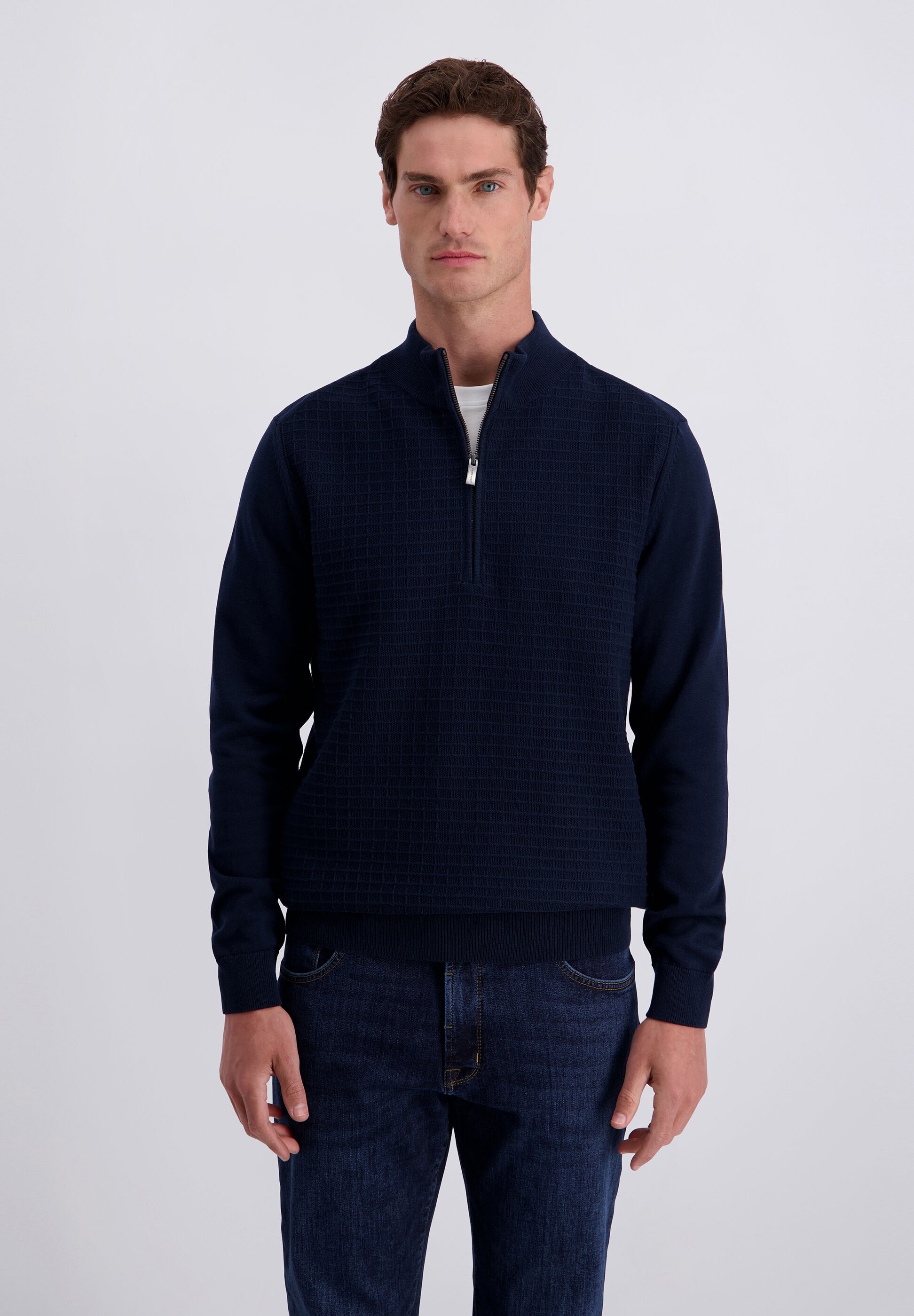 Pierre Cardin Stehkragenpullover »Pierre Cardin Pullover« mit strukturiertem Vorderteil