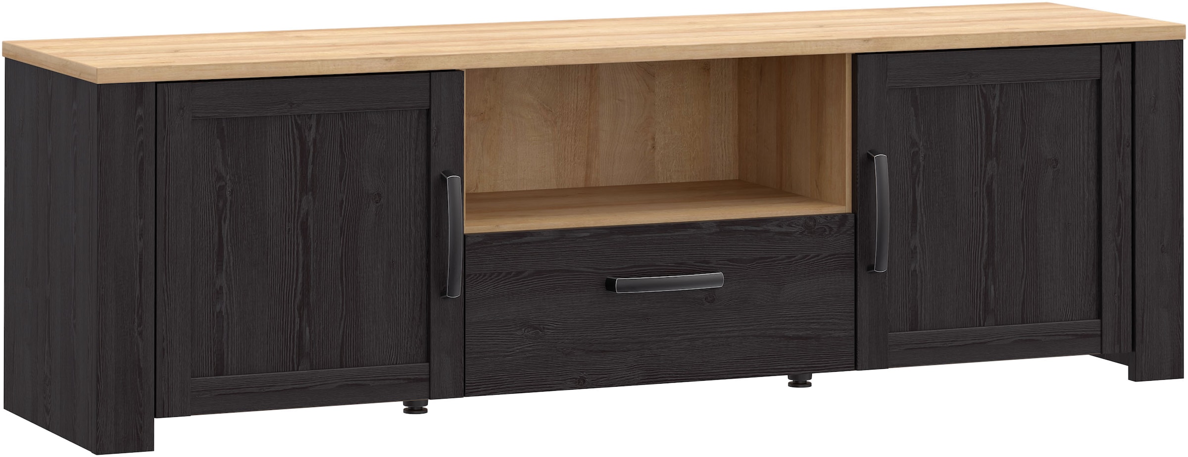 FORTE TV-Board »Bohol TV-Schrank, Stauraum, 2 farbiges Dekor, landhaus« B/H/T 166,1/51,8/42cm, 2 Türen, 1 SK