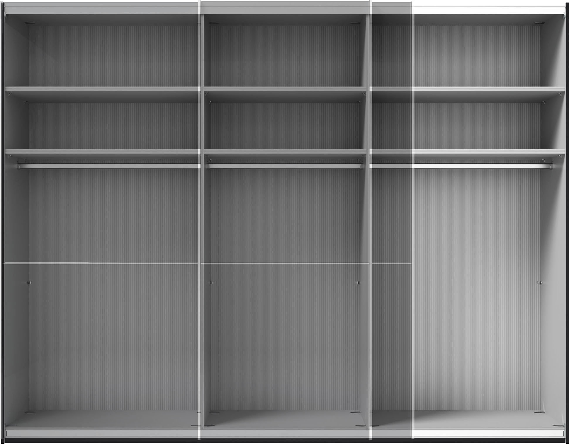 Musterring Schwebetürenschrank »Imola W«, inkl. Einlegeböden und Kleiderstangen, mit Glastüren und Aufleistungen