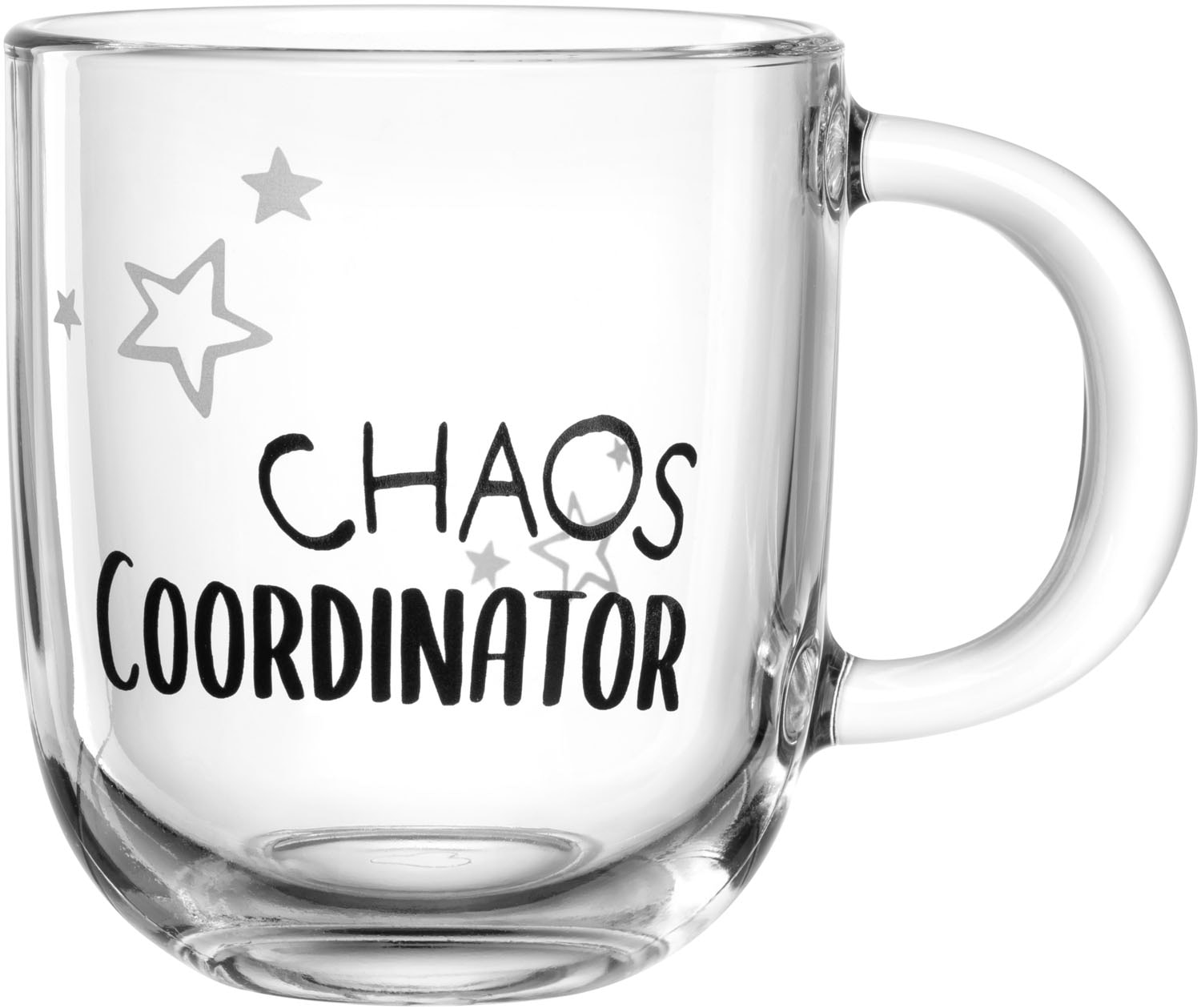 Kaffee-Glastassen-Set "CHAOS COORDINATOR", 4er-Set, 400ml, spülmaschinengeeignet