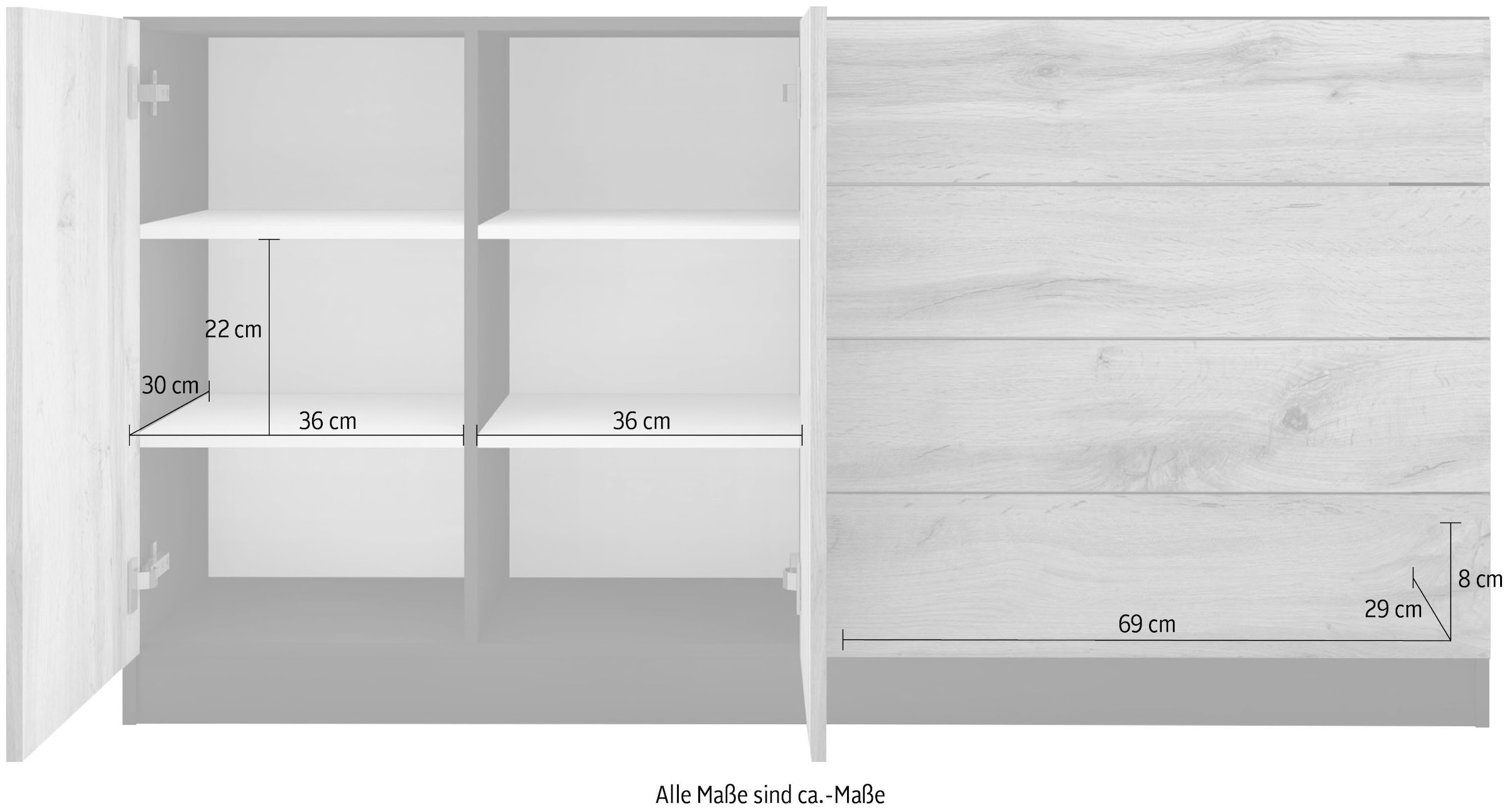 borchardt Möbel Sideboard »Vaasa«, 152 OTTO cm online bei Breite kaufen