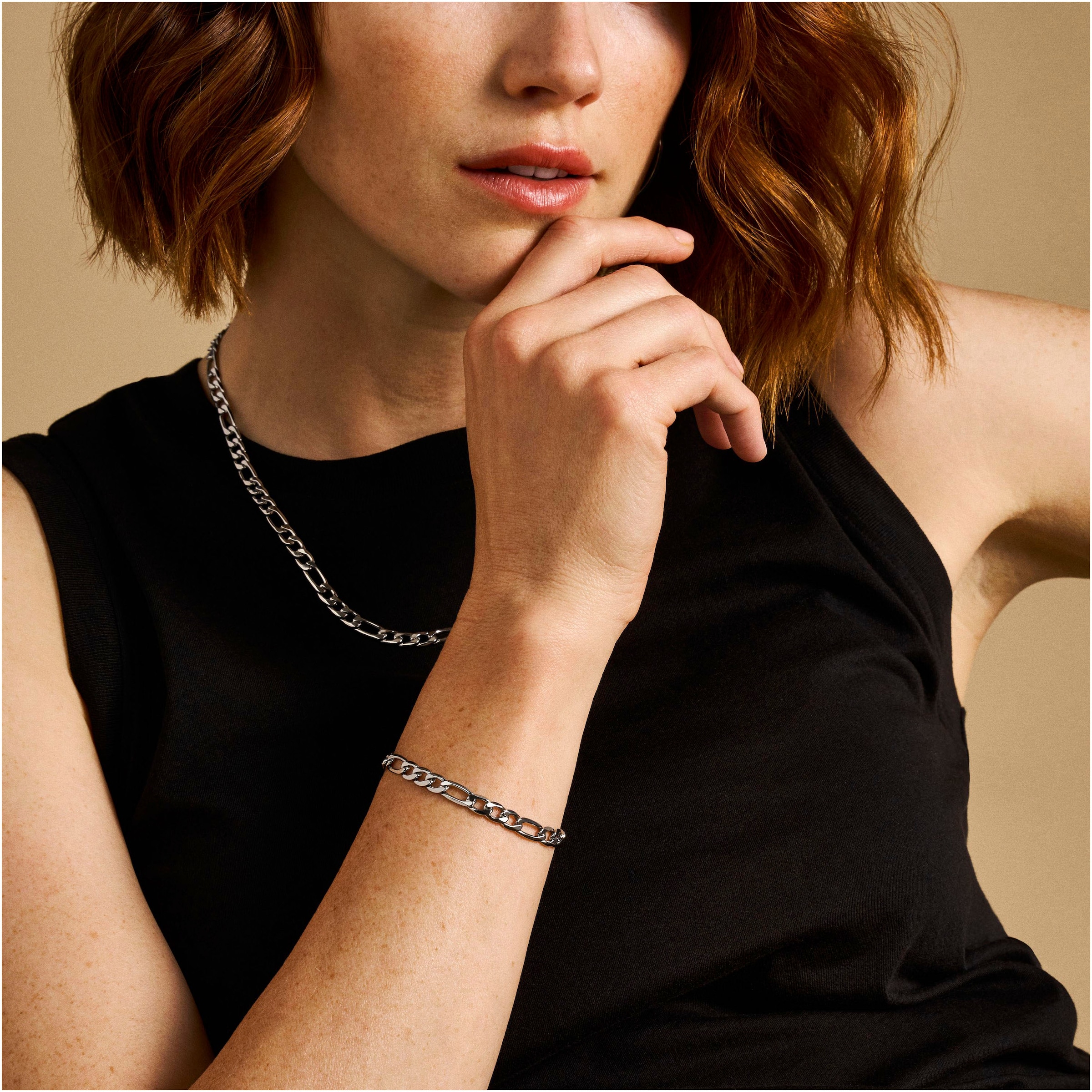 Fossil Armband »Schmuck Geschenk Edelstahl ALL STACKED UP, JF04723040«
