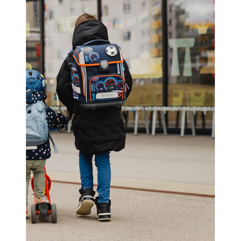 Schneiders Schulrucksack »Car Race«, reflektierende Details