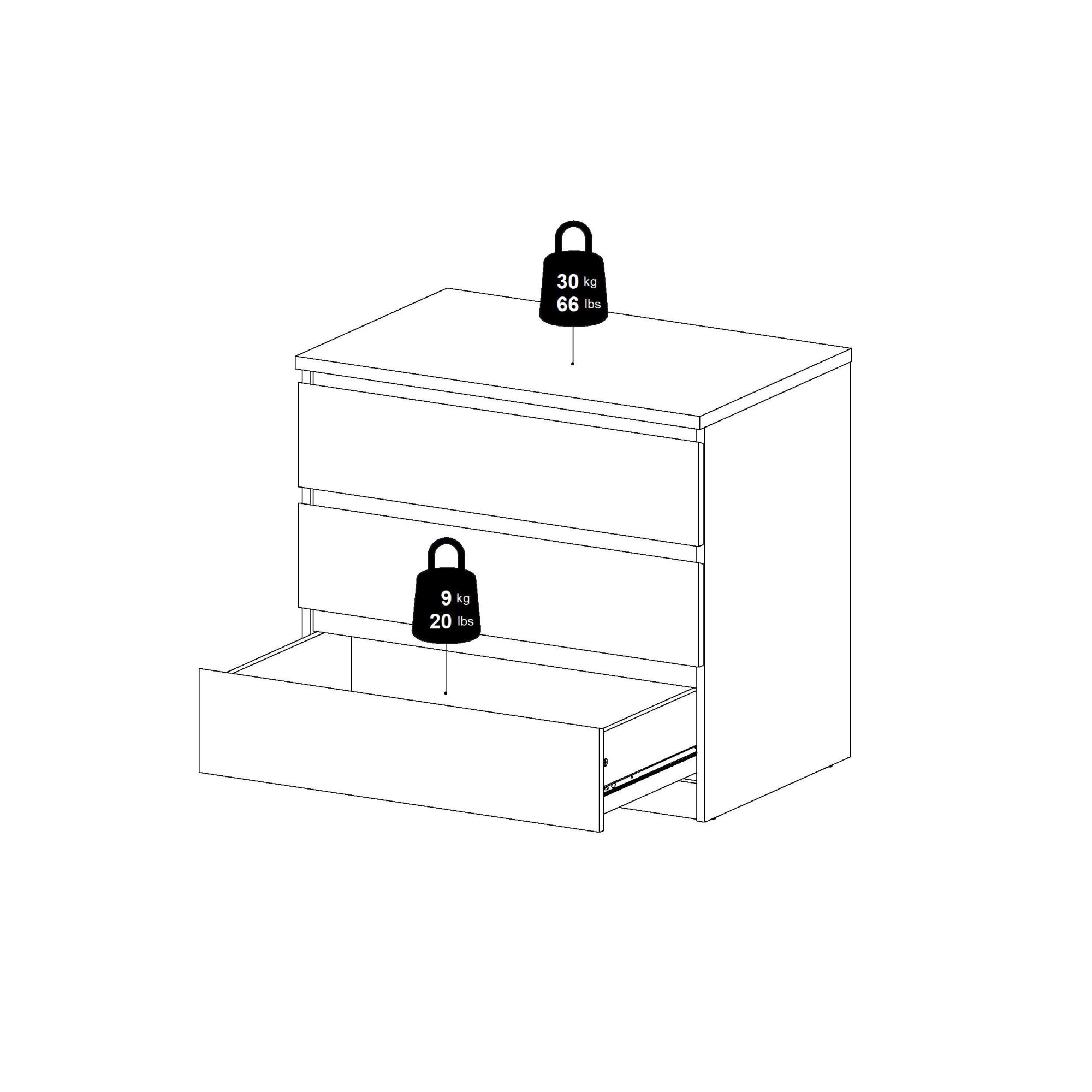 INOSIGN Kommode »Naia« Modern, mehrere Farben,abgerundete Schubladenkanten auf Metallgleiter