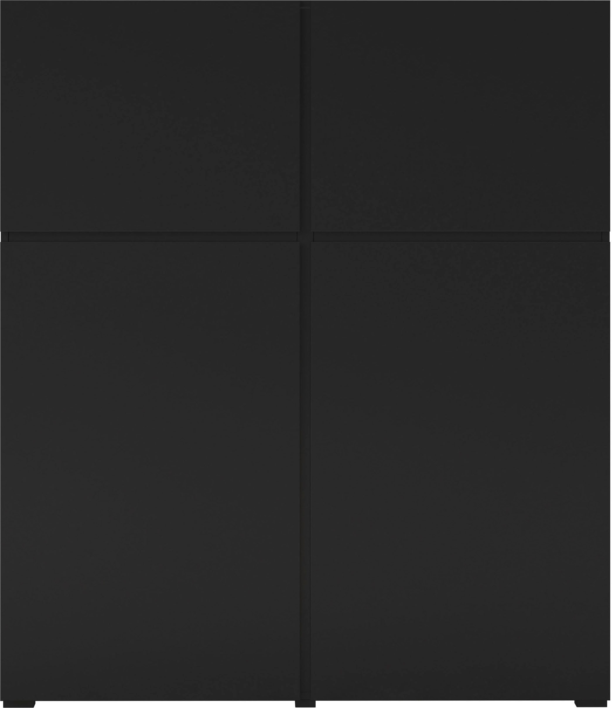 OTTO home Highboard »Cross, moderne grifflose Hochkommode mit 4 Türen,Türkommode« Hochschrank, Höhe 139 cm mit viel Stauraum, Einlegeböden verstellbar