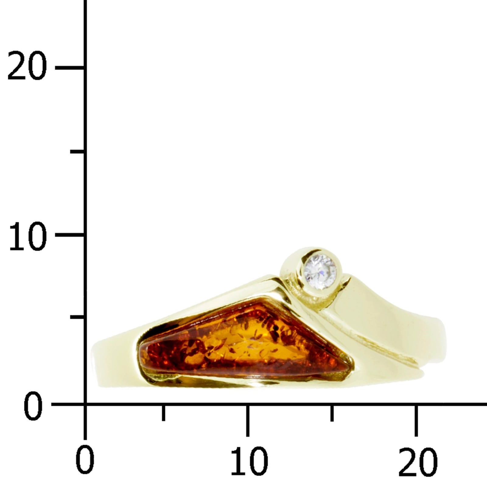OSTSEE-SCHMUCK Fingerring »- Agneta - Gold 333/000 - Bernstein/Zirk.«