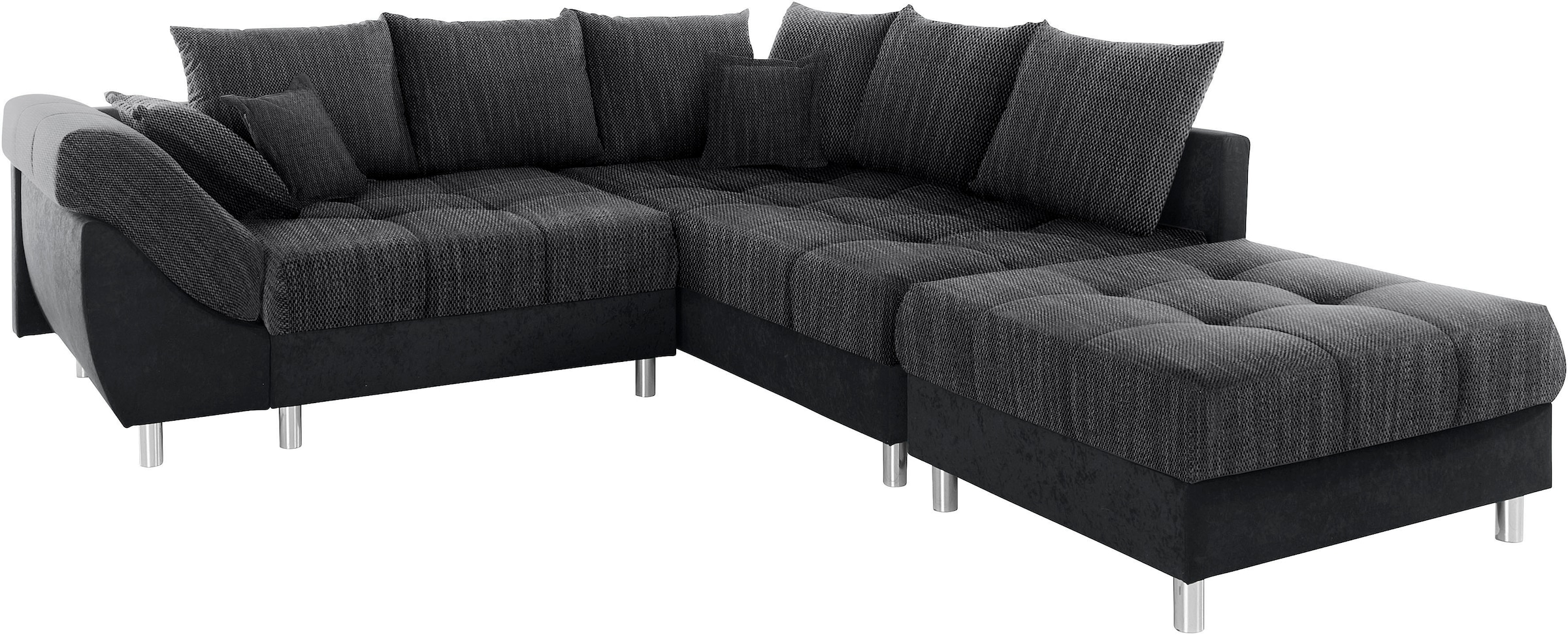 COLLECTION AB Ecksofa »(Spar-Set) Innsbruck L-Form und Hocker«, (Spar-Set), Ecksofa und Hocker, Recamiere links oder rechts montierbar