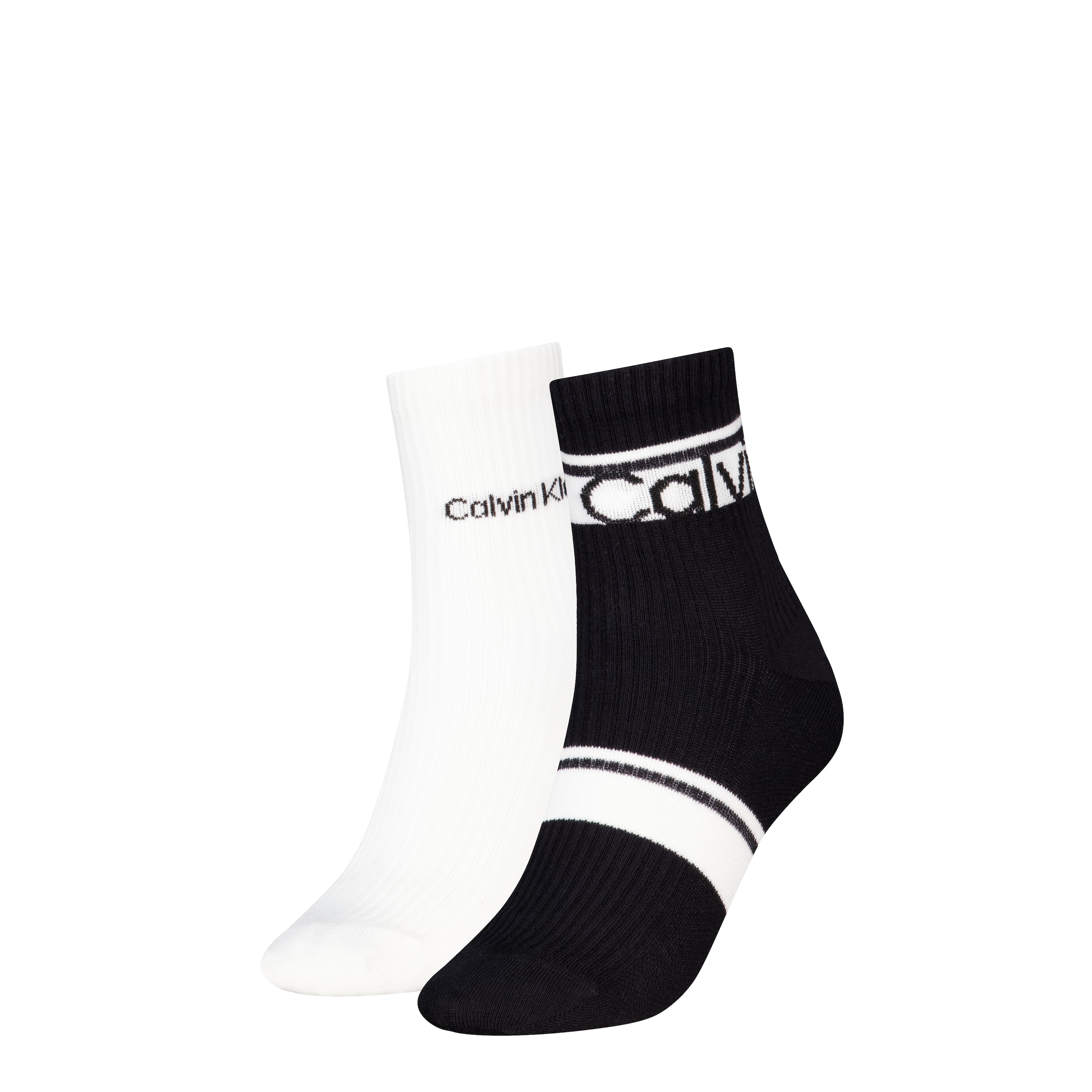 Calvin Klein Socken »CK WOMEN SHORT SOCK 2P LOGO STRIPE« 2 Paar, 
