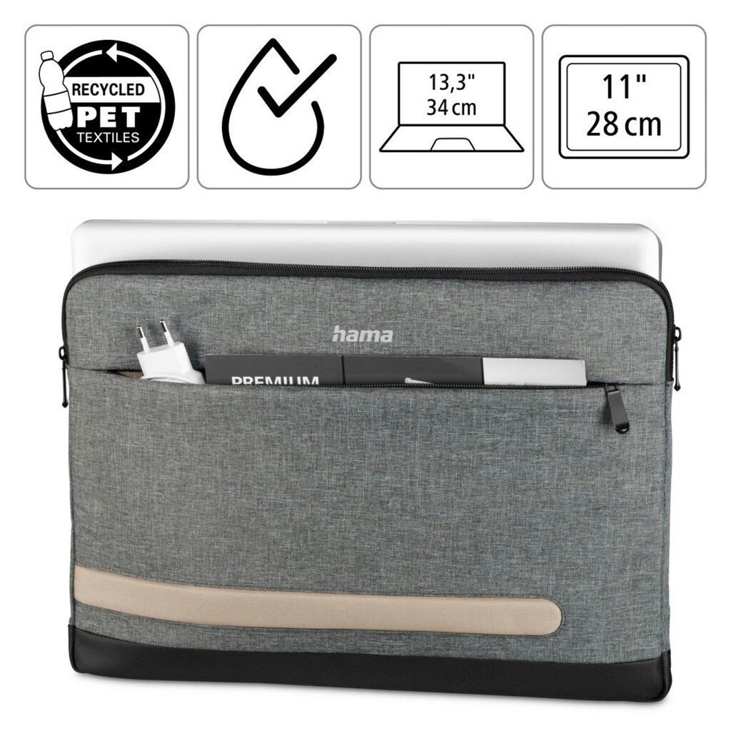 Hama Laptoptasche »Notebook Sleeve, Laptop Sleeve Schutzhülle bis 34 cm (13,3")«