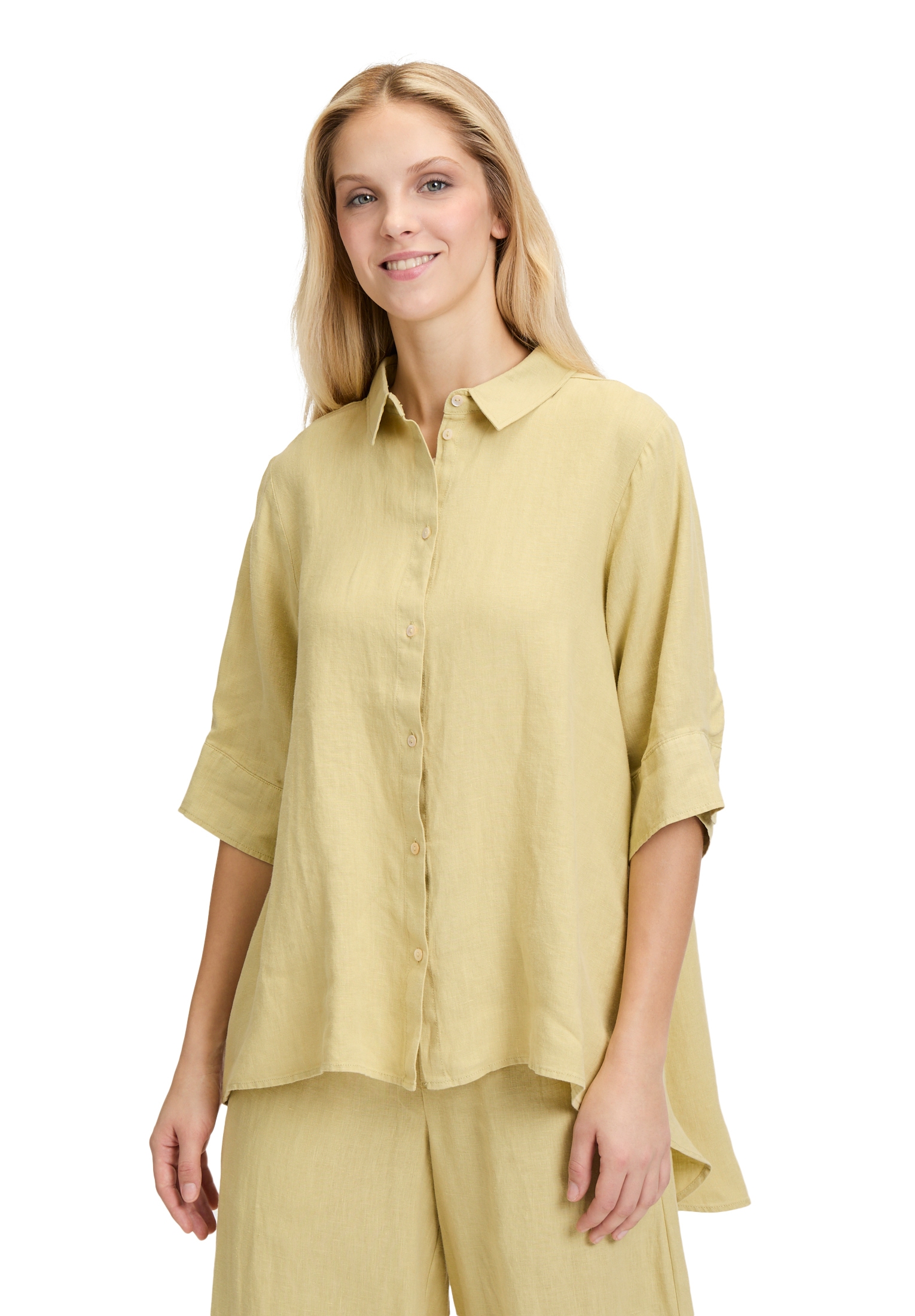 Cartoon Klassische Bluse »Leinenbluse mit Kragen«