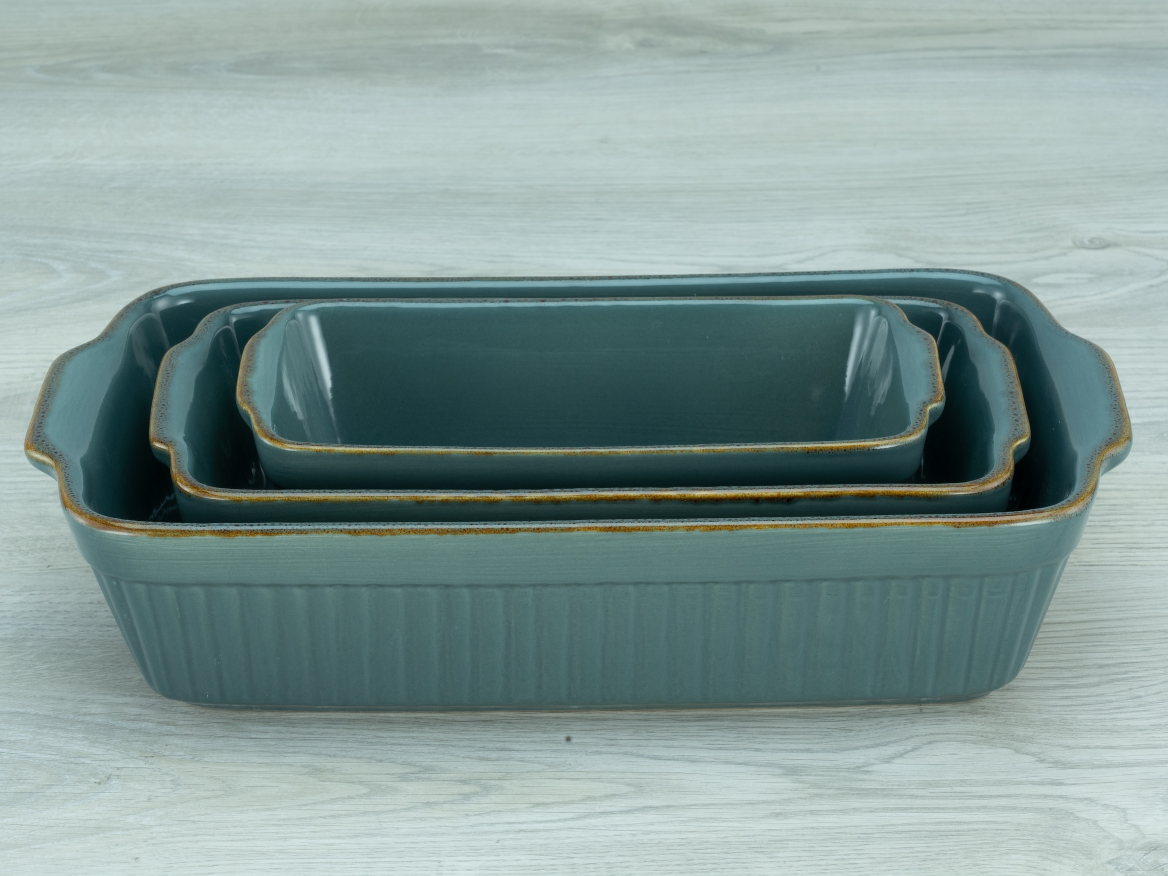 CreaTable Auflaufform »Classic Vintage« Steinzeug 1 Stk. tlg. mit markantem Streifendekor, 20 x 34 cm