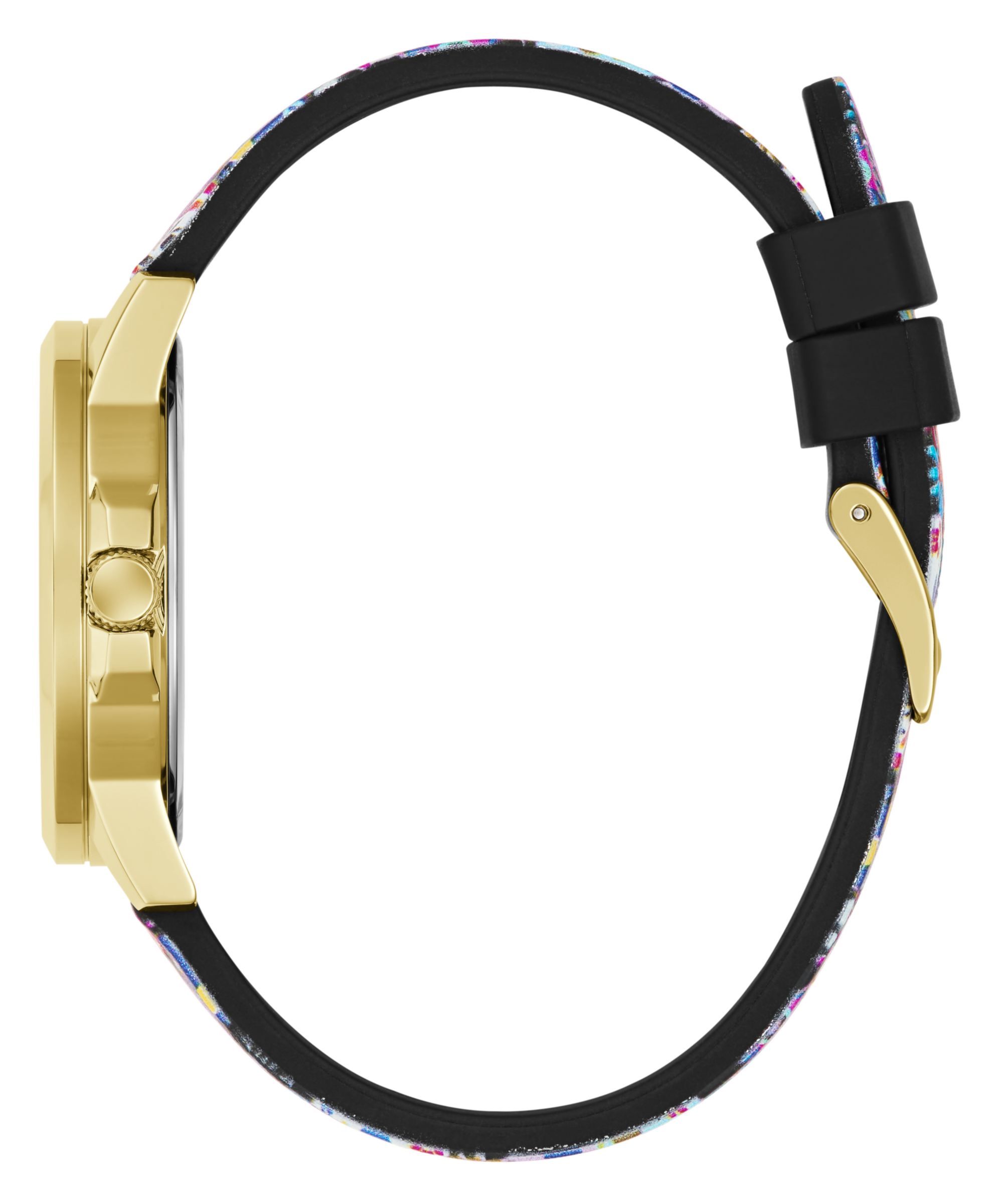 Guess Quarzuhr »CALAVERTA« Armbanduhr, Damenuhr, Silikonarmband, analog