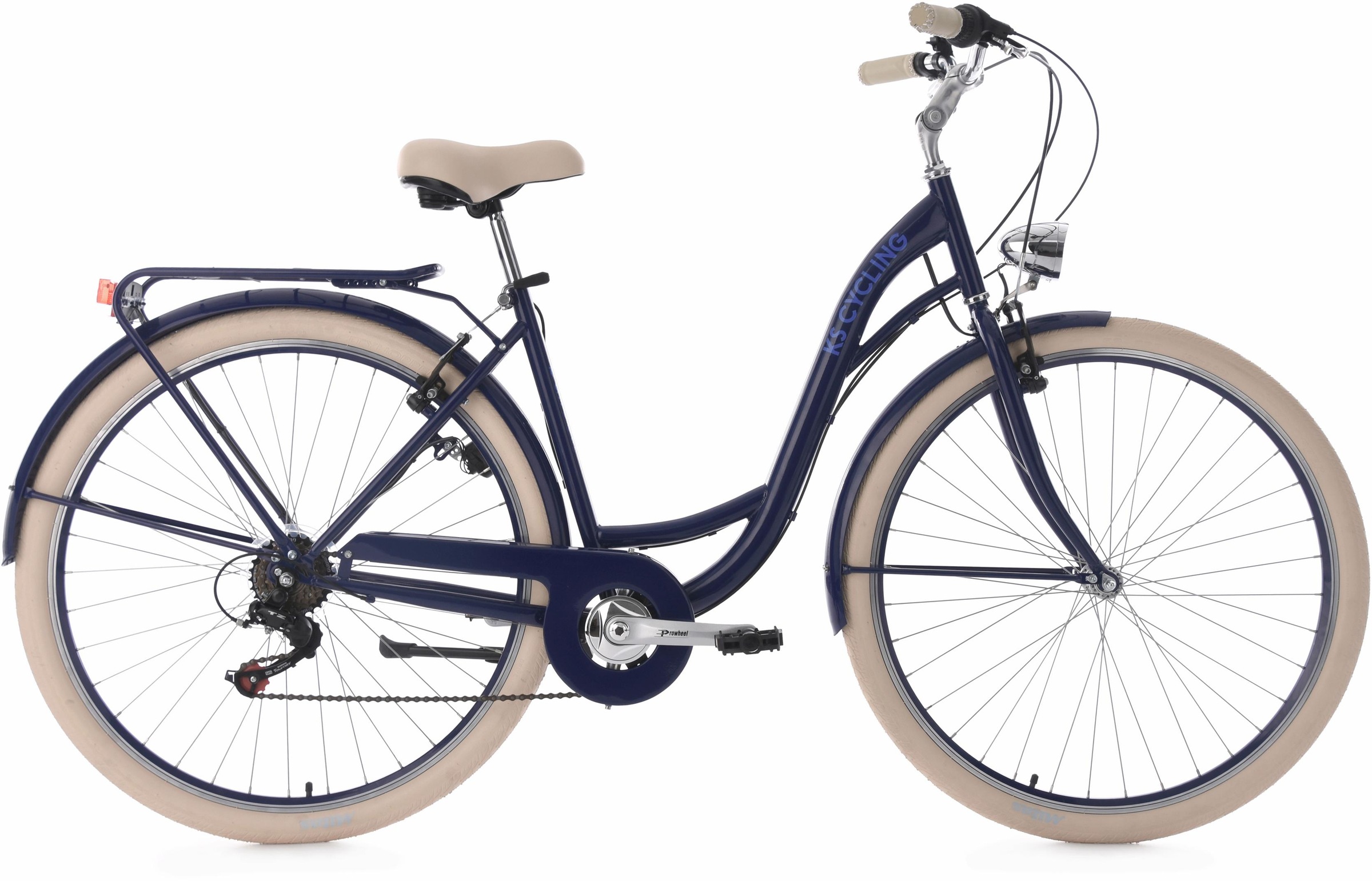 Ks Cycling Cityrad »Balloon« 6 Gang Shimano Tourney RD-TZ 50 Schaltwerk Kettenschaltung für Damen in blau, Größe 28 Zoll (71,12 cm)