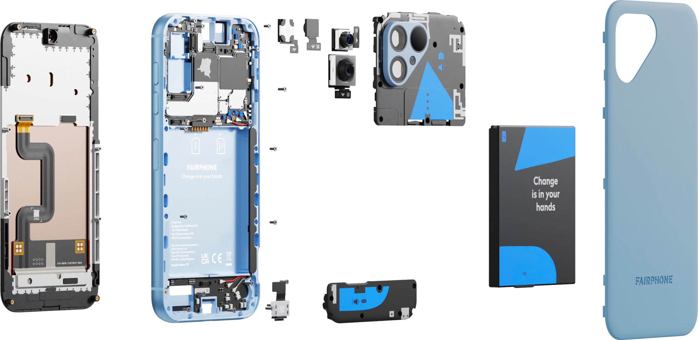 Fairphone Smartphone »FAIRPHONE blue, 16,40 Kamera 256 GB bei jetzt Zoll, 5«, cm/6,46 MP OTTO Speicherplatz, sky 50