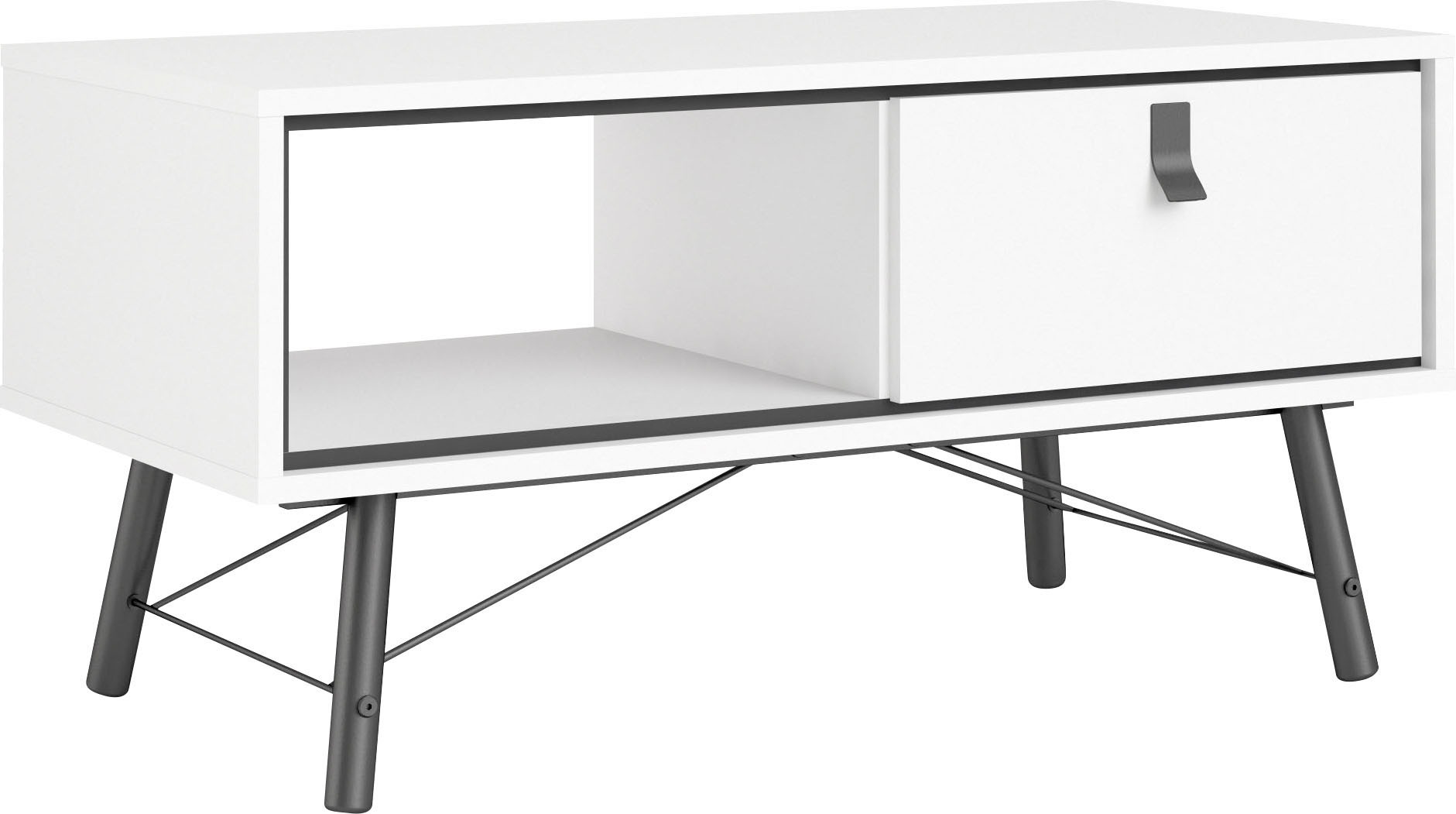 andas Couchtisch »Ry Beistelltisch, Sofatisch, Kaffeetisch, Wohnzimmertisch«, mit 1 Schublade und einem Ablagefach unter der Tischplatte