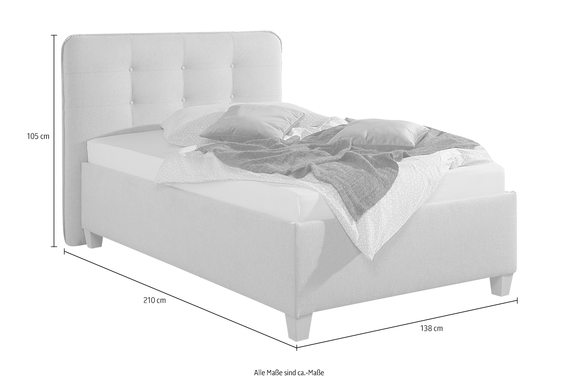 Maintal Polsterbett inklusive Bettkasten