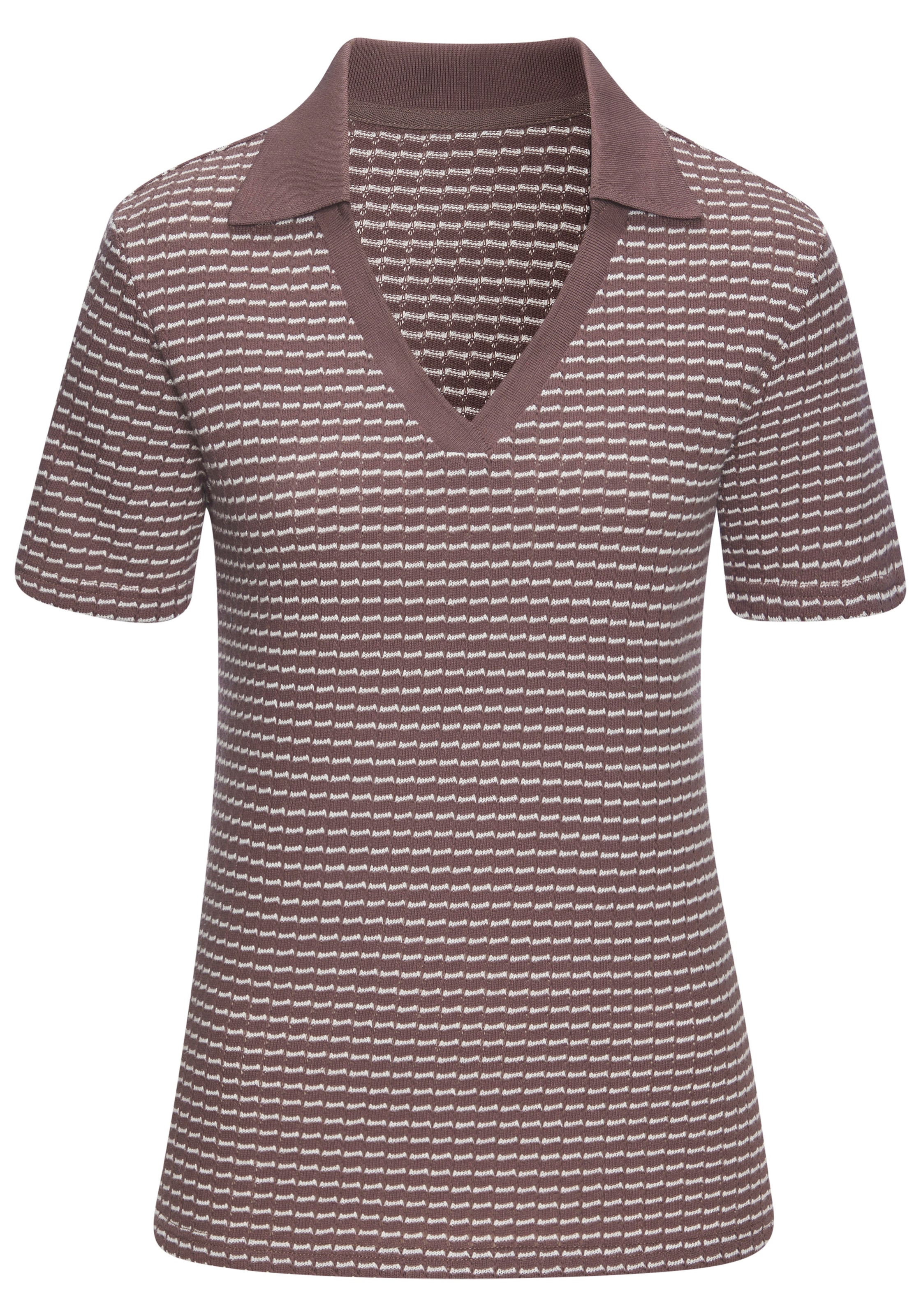 Vivance Poloshirt »aus strukturierter Strickqualität« schöne Strick-Qualität