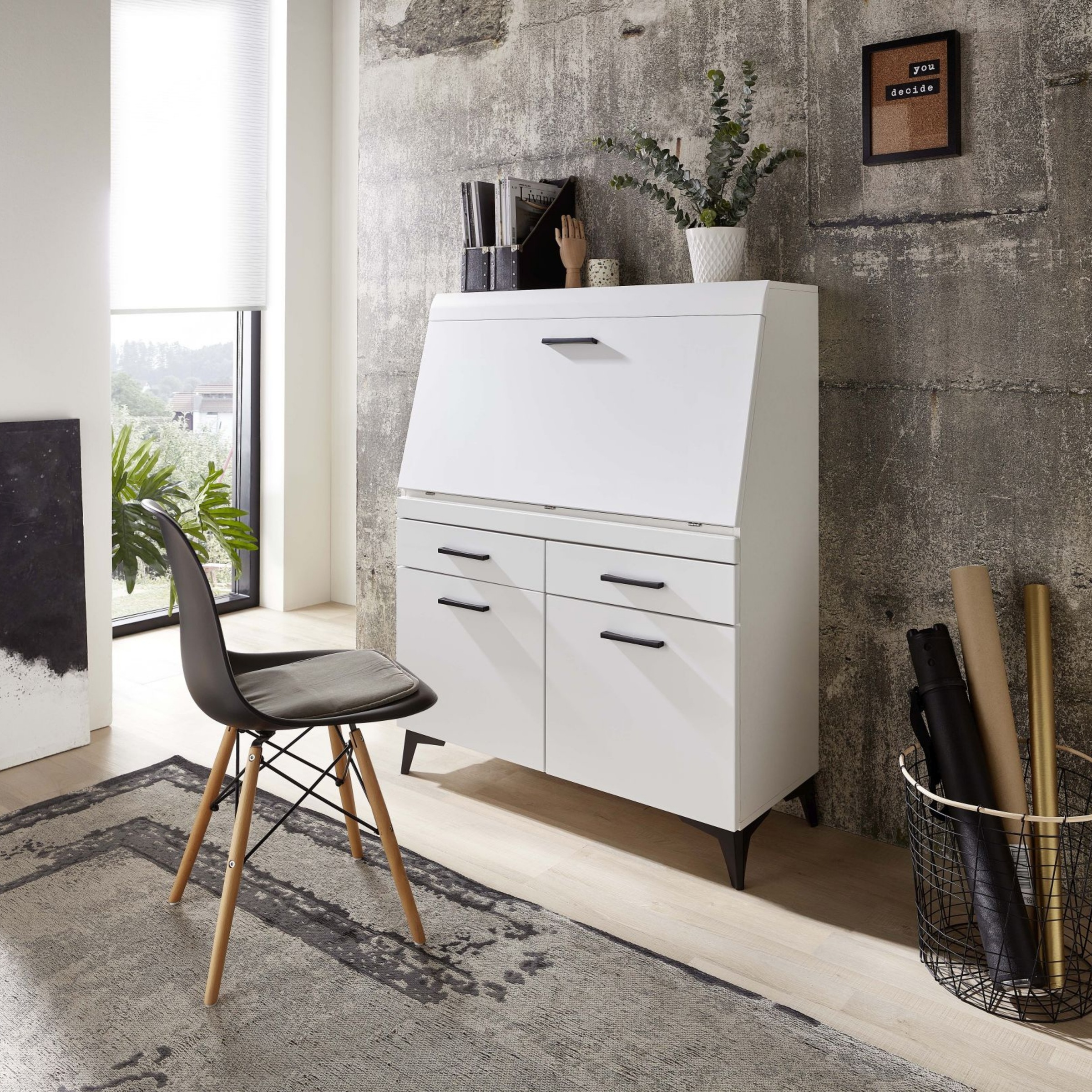 Innostyle Sekretär »SECRET«, Stauraumschrank, mit Monitor-/Laptopfach, Soft-Close, Breite 98 cm