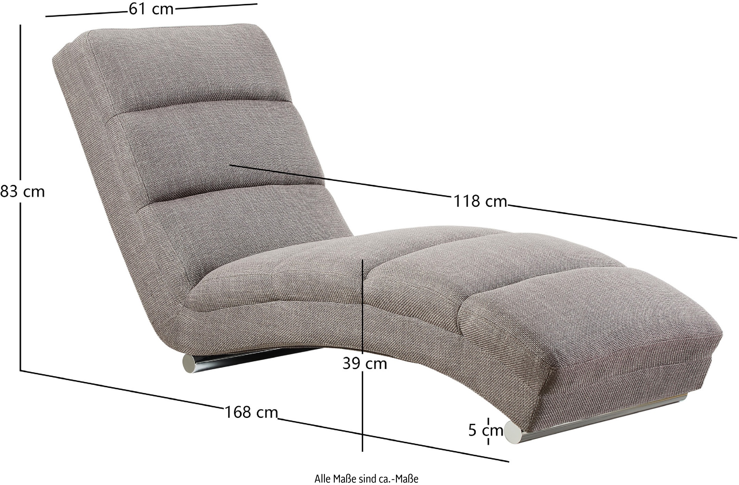 SalesFever Relaxliege »Komfortable Relaxliege«, Quergesteppt, Oeko-Tex zertifizierter Bezug, PFC-frei